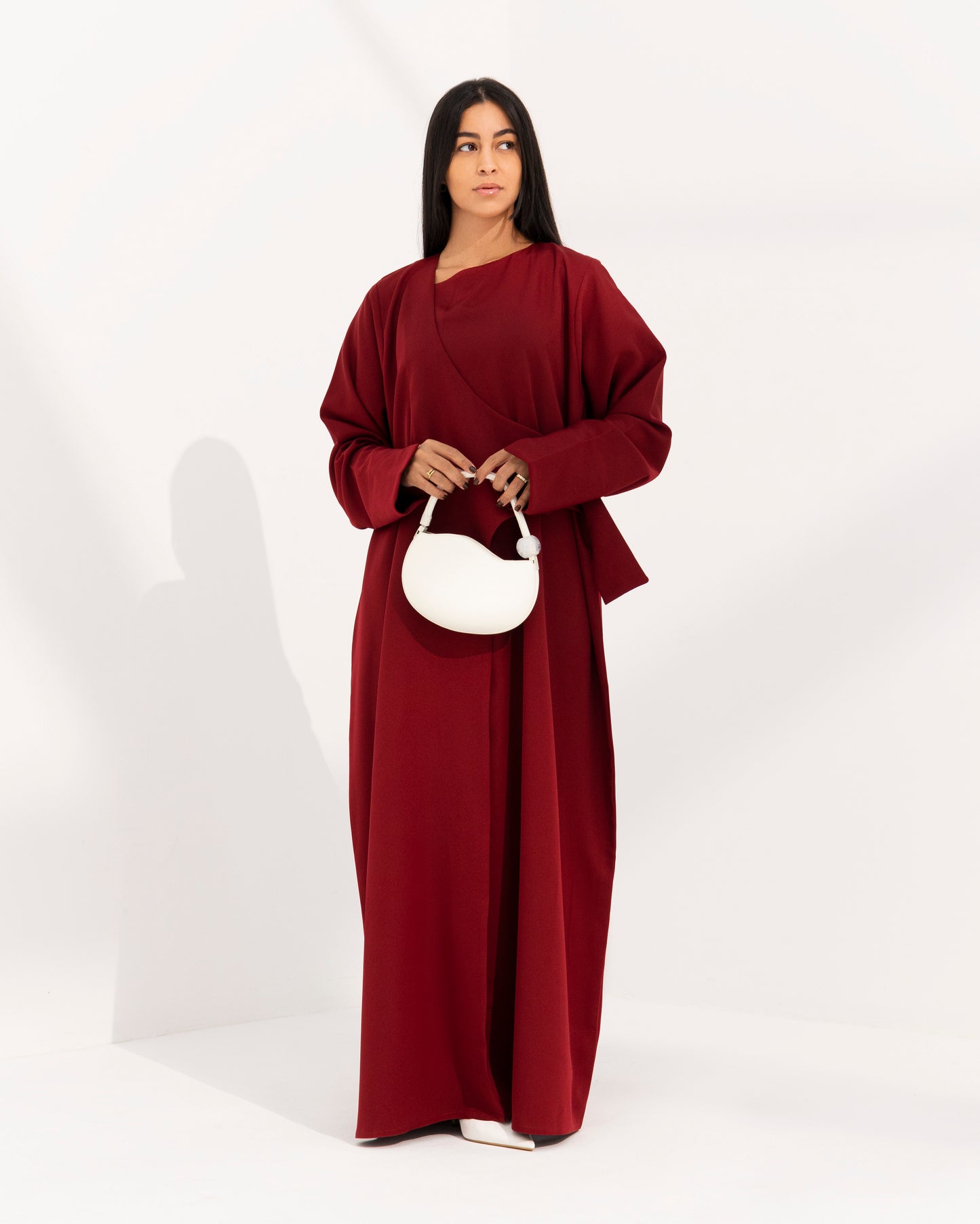 Belted contemporary abaya
