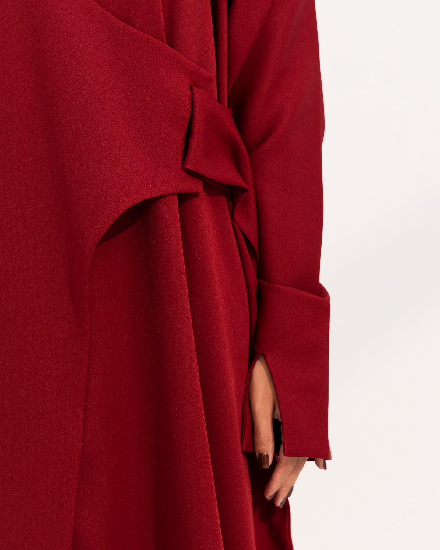 Belted contemporary abaya