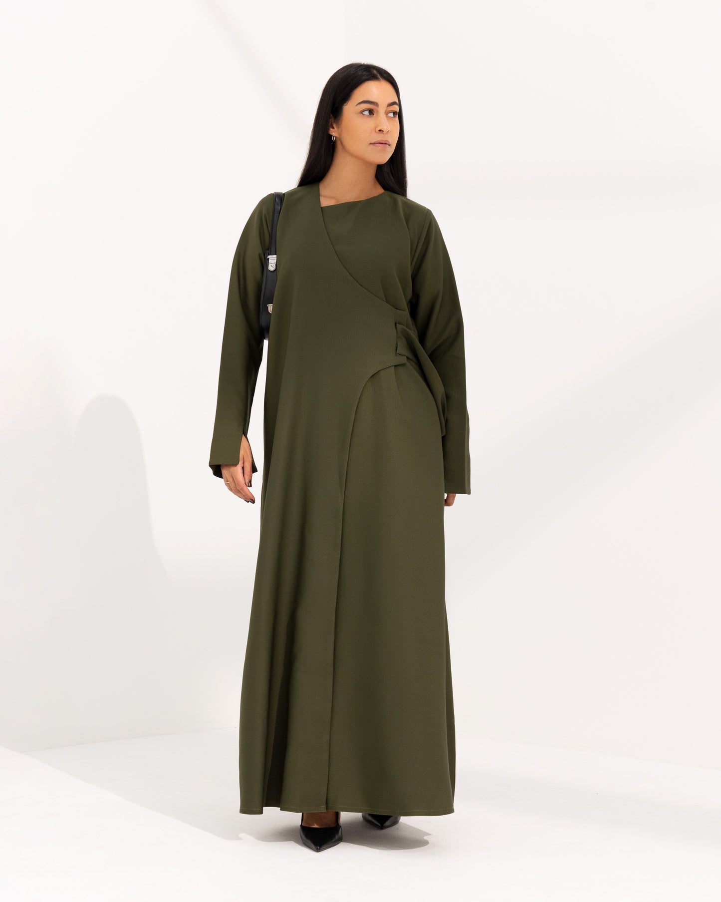 Belted contemporary abaya
