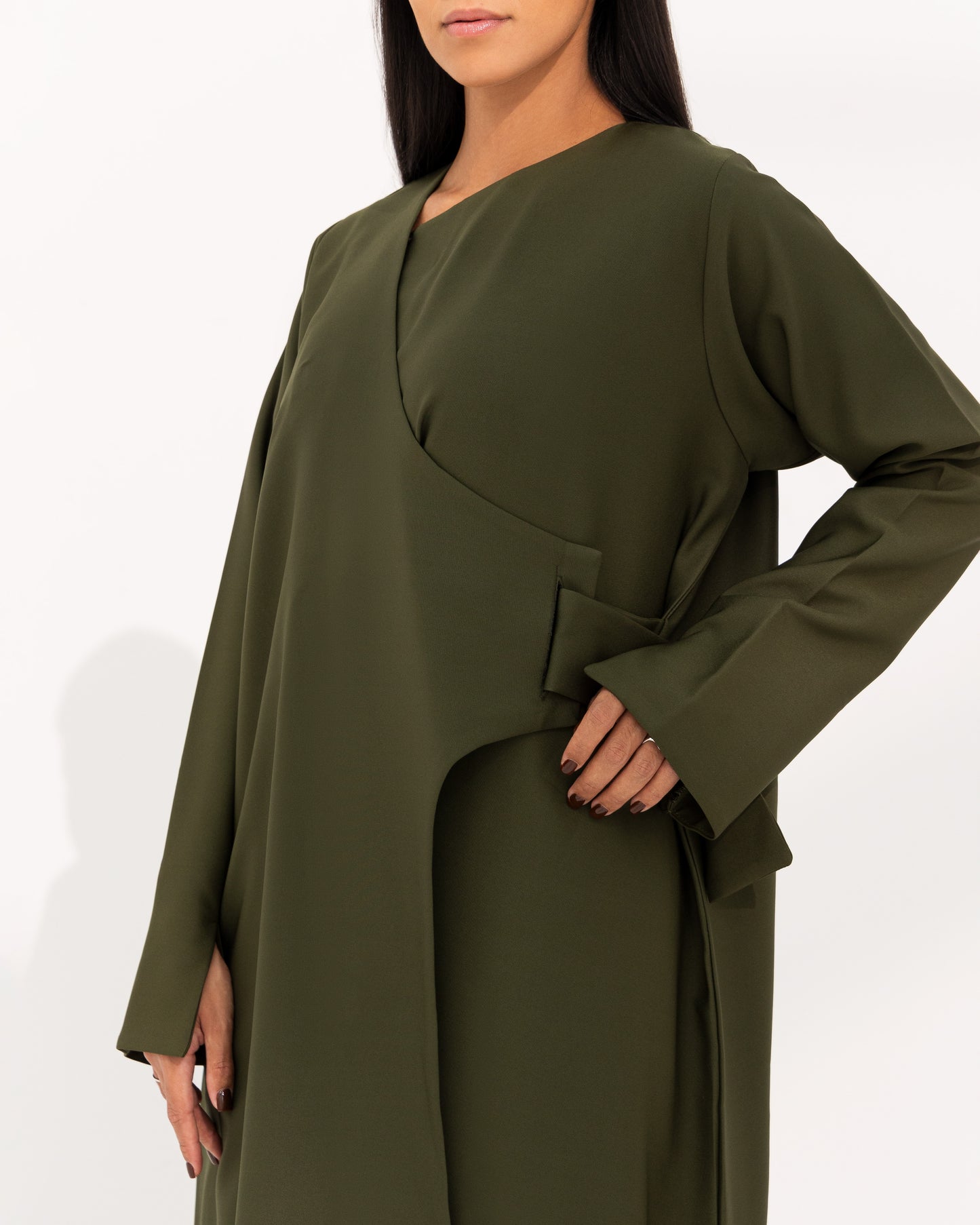 Belted contemporary abaya
