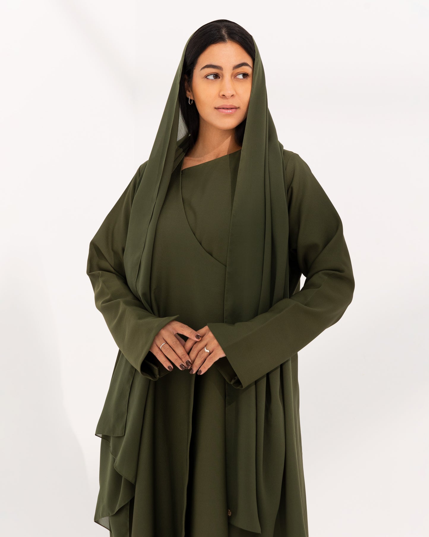 Belted contemporary abaya