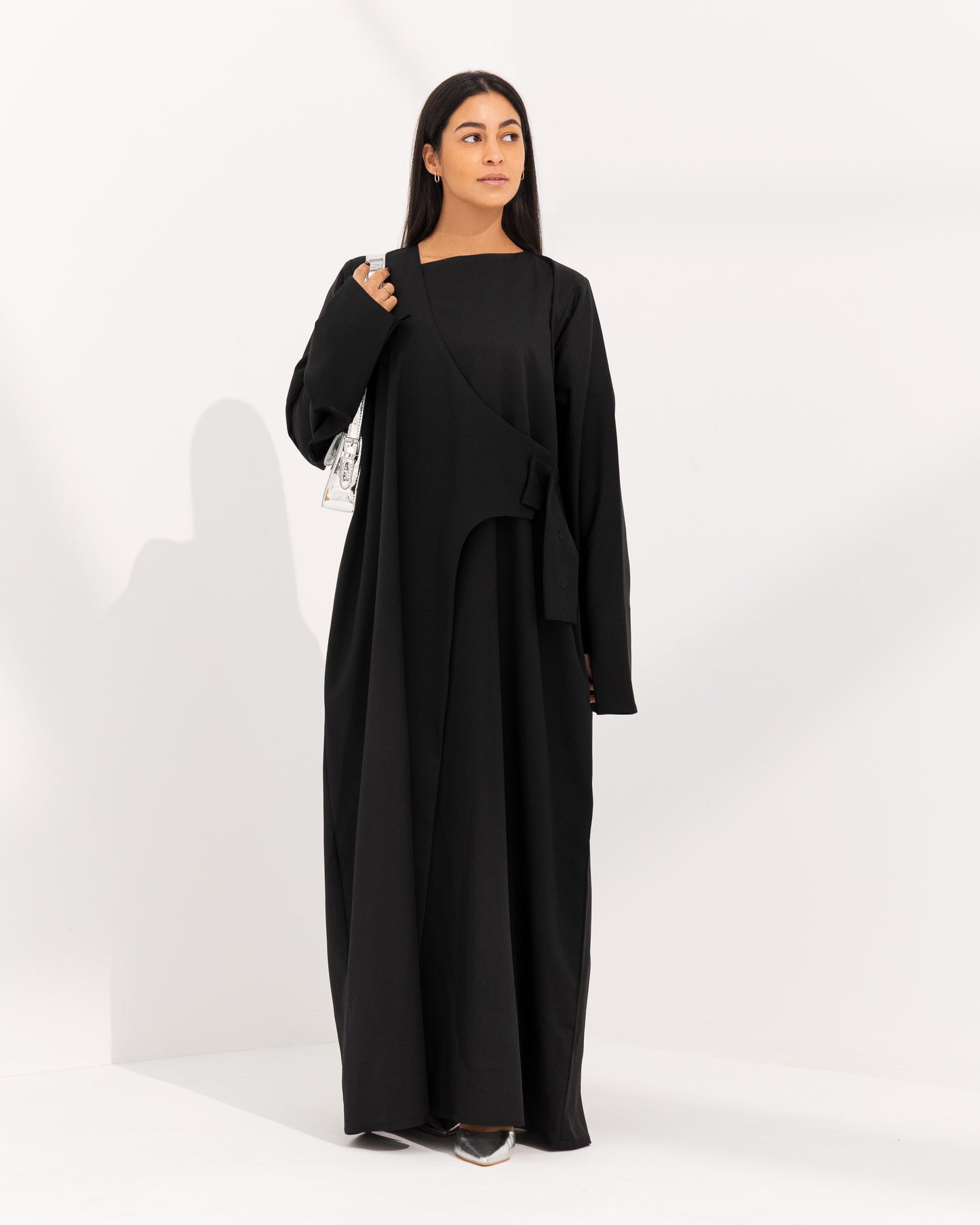 Belted contemporary abaya
