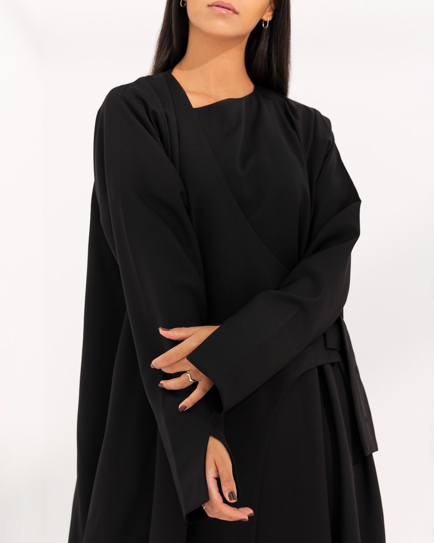 Belted contemporary abaya