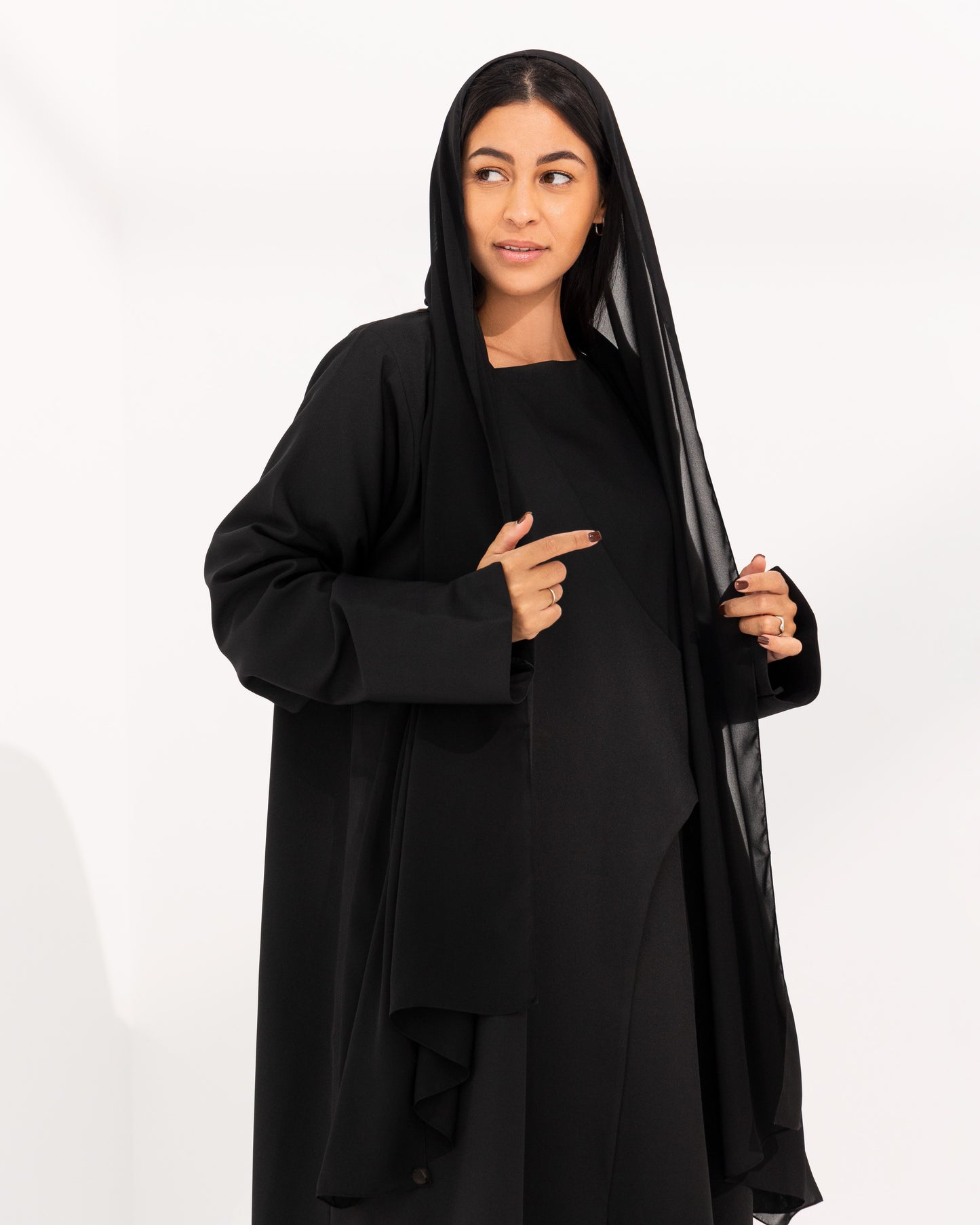 Belted contemporary abaya