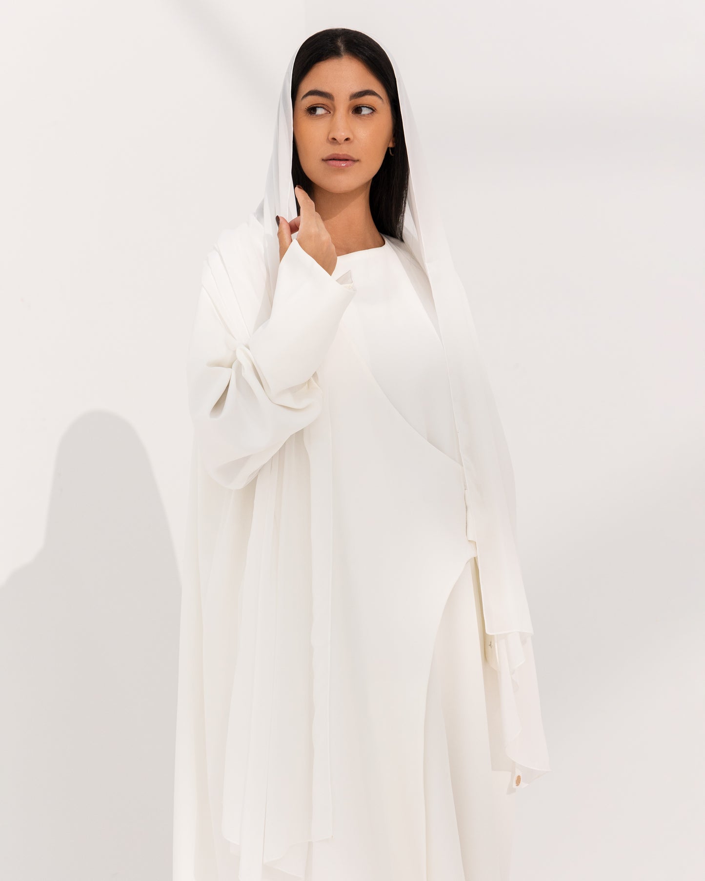 Belted contemporary abaya