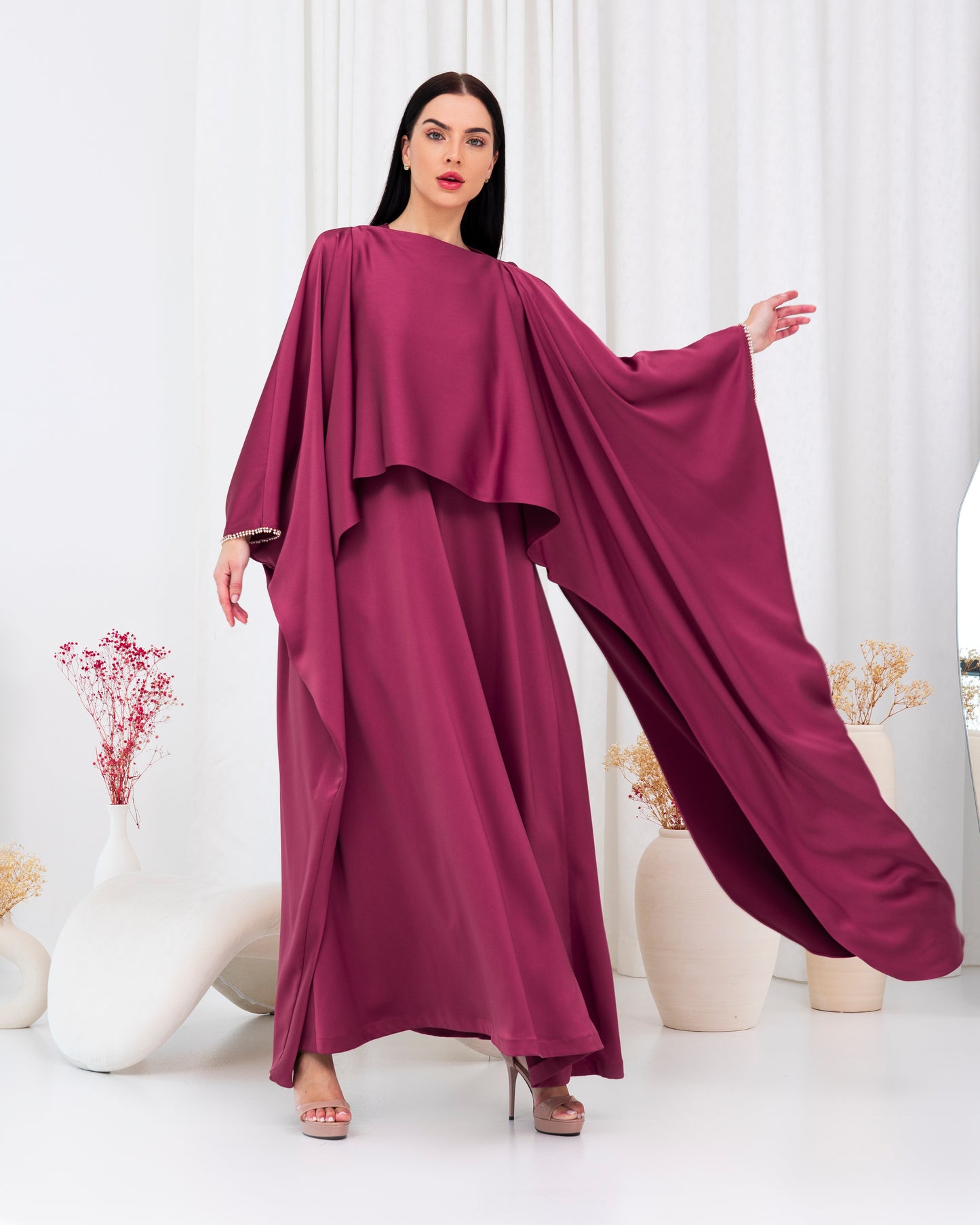 Cape Abaya in Rich Purple