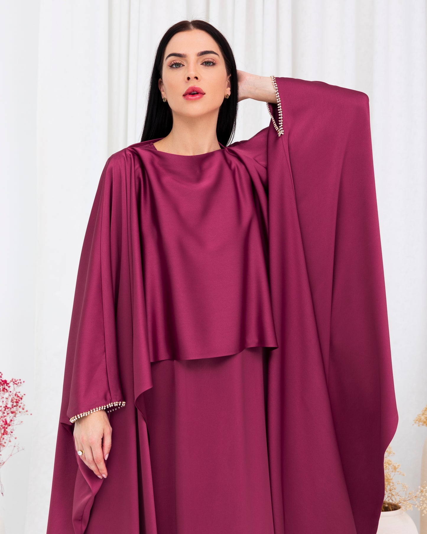 Cape Abaya in Rich Purple