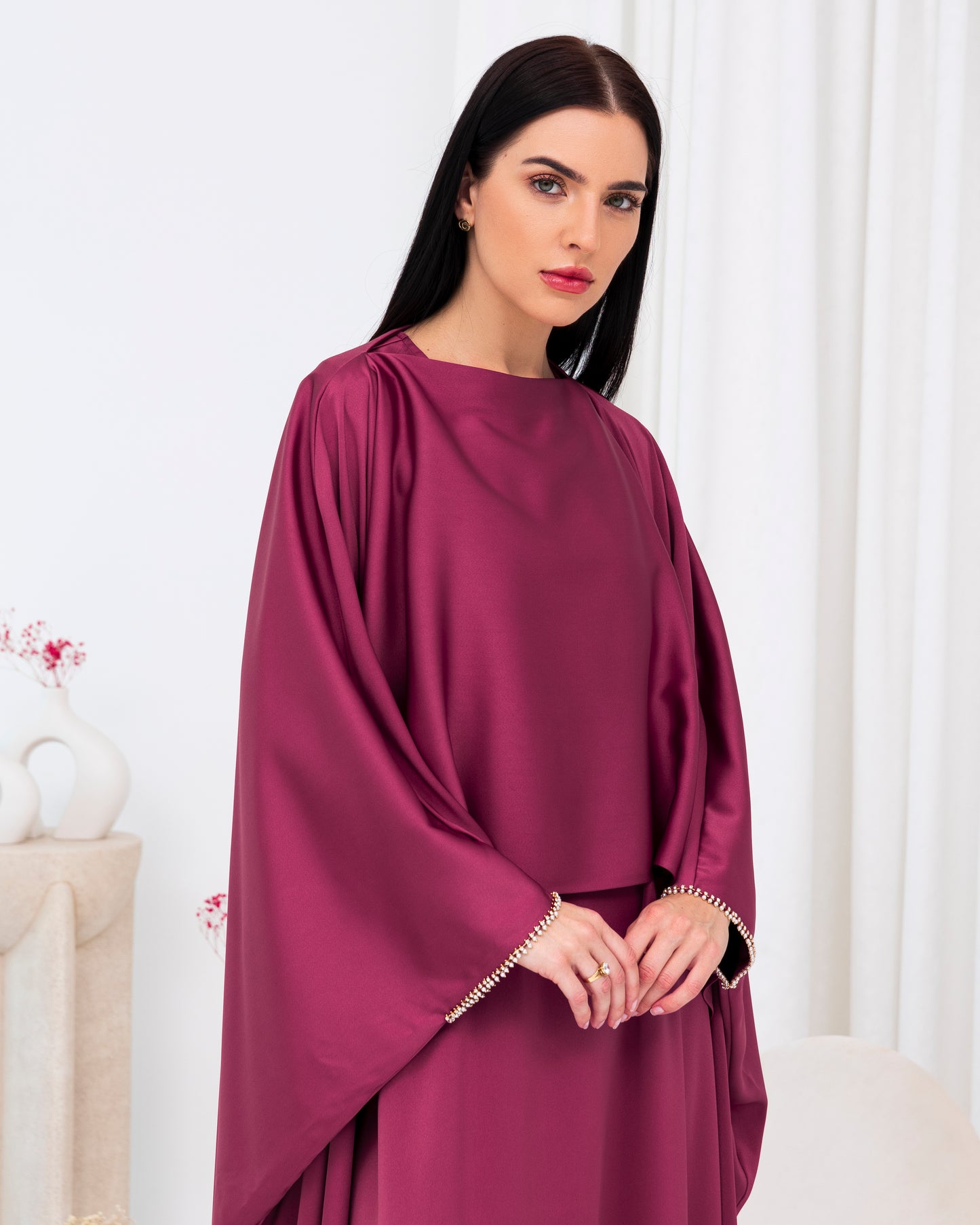 Cape Abaya in Rich Purple