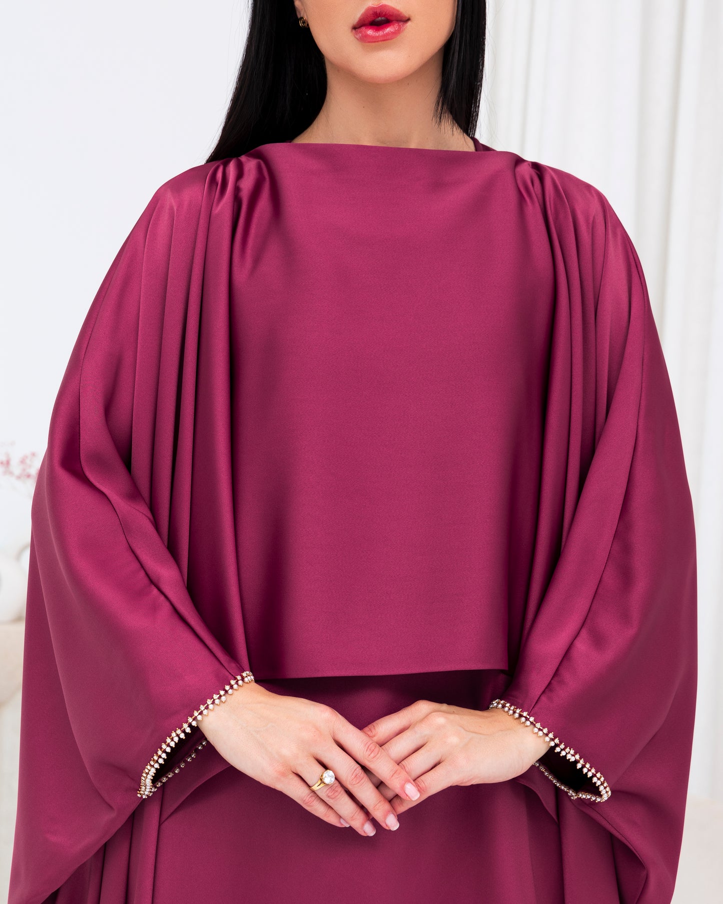 Cape Abaya in Rich Purple