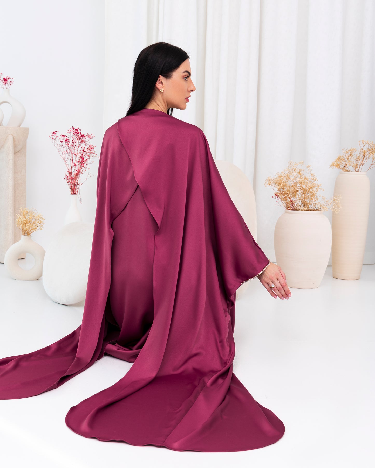 Cape Abaya in Rich Purple