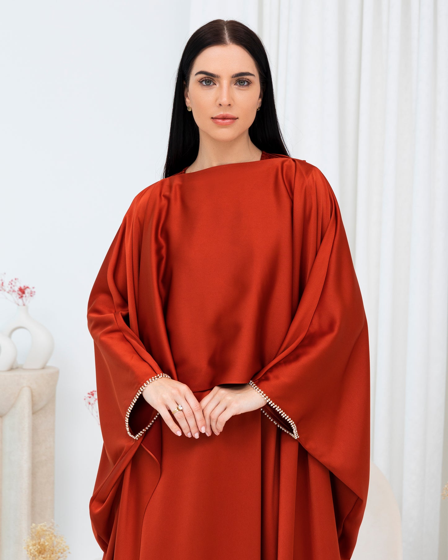 Cape abaya in Bunt Orange