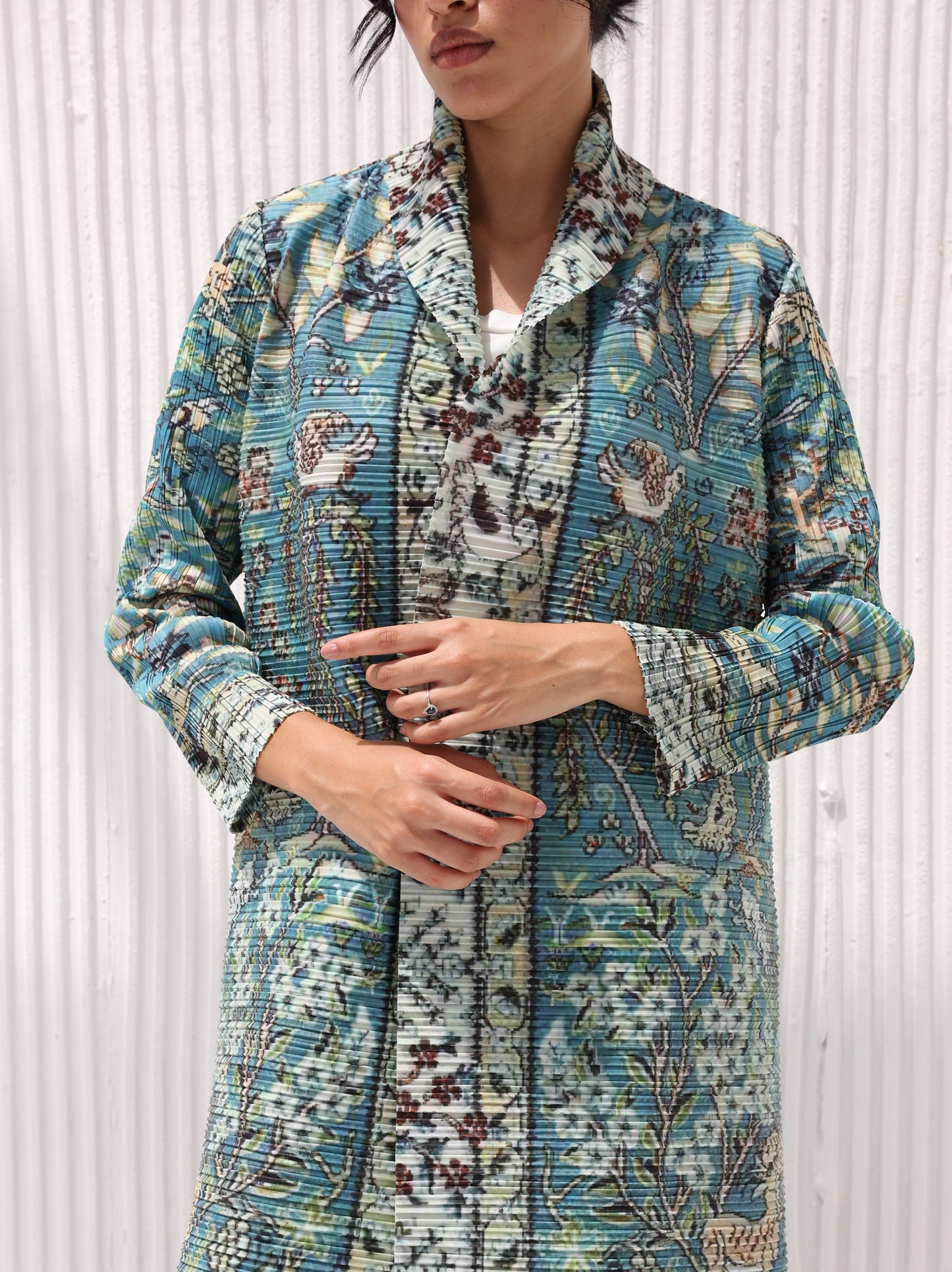 Pleated Patterned Abaya