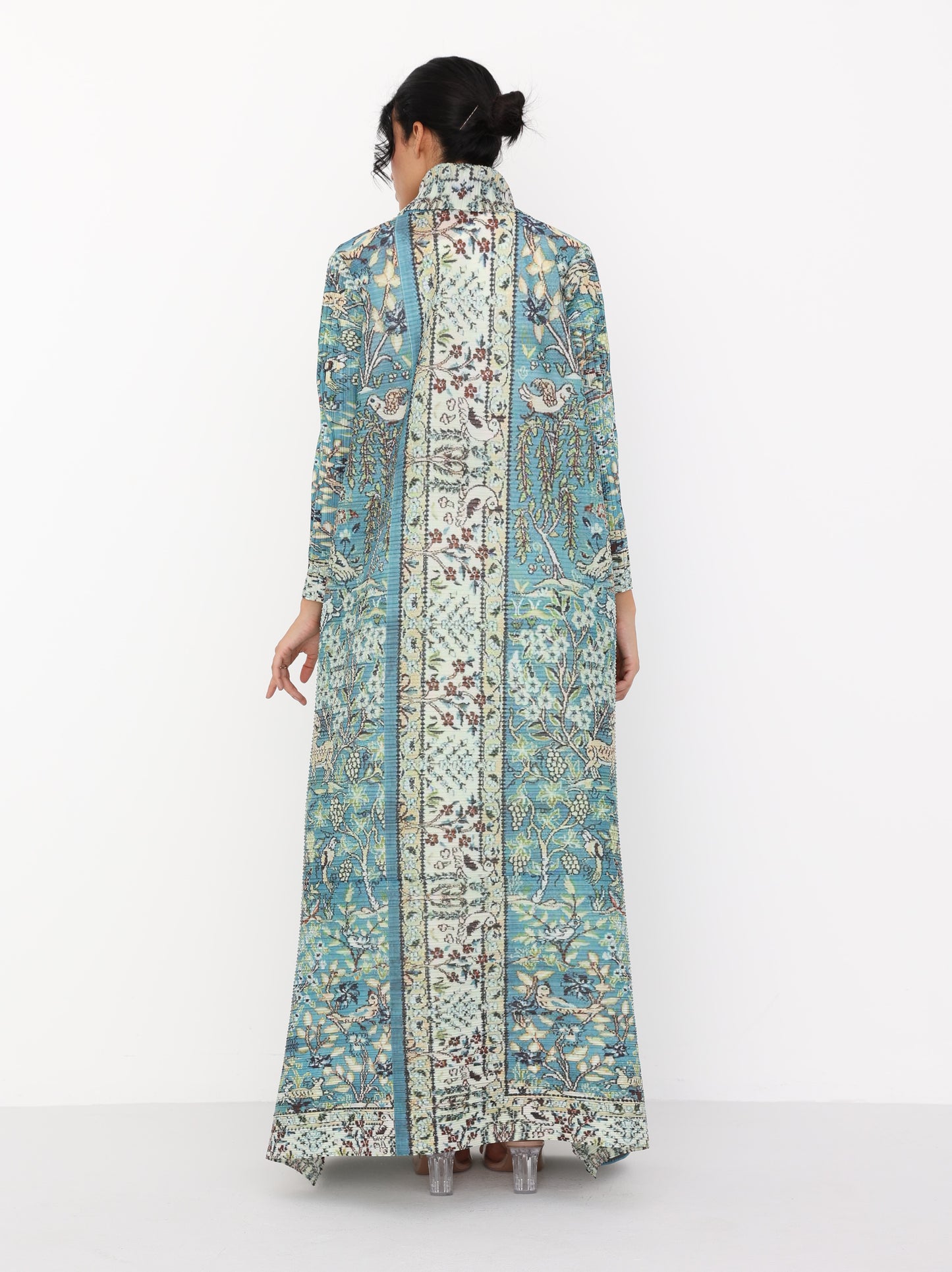 Pleated Patterned Abaya