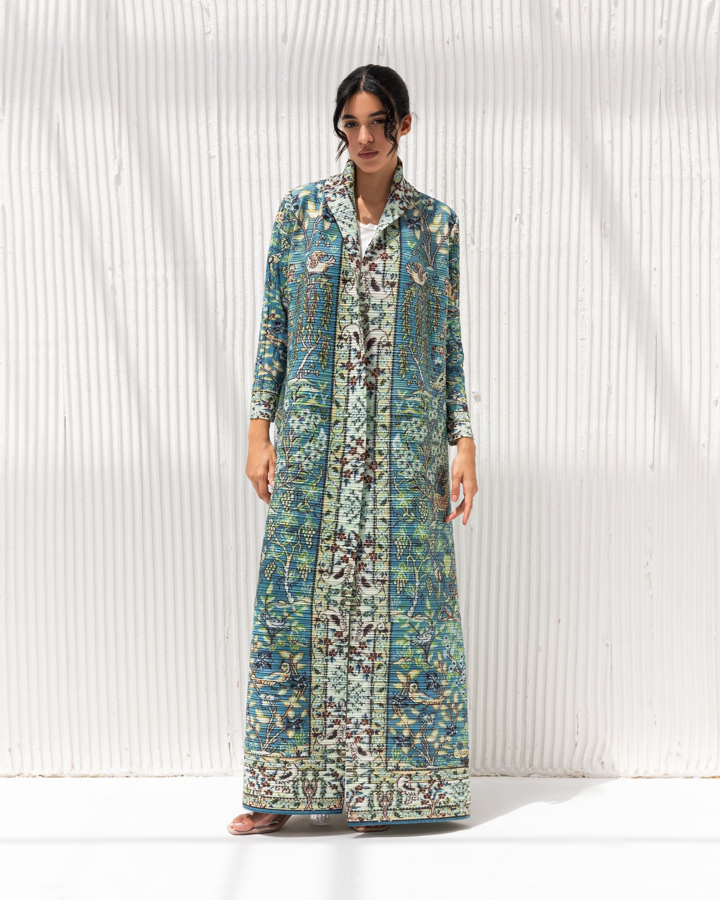 Pleated Patterned Abaya