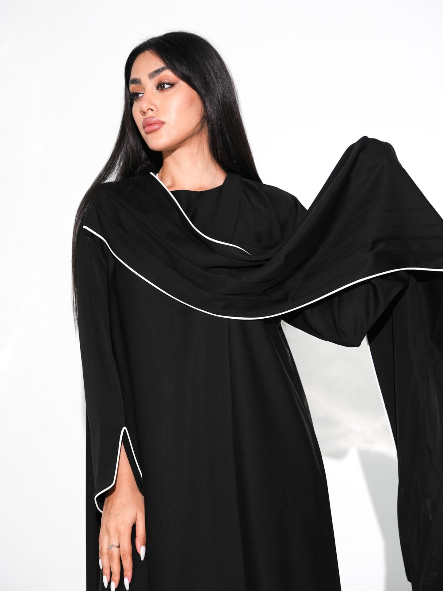 Lined Abaya with Shawl