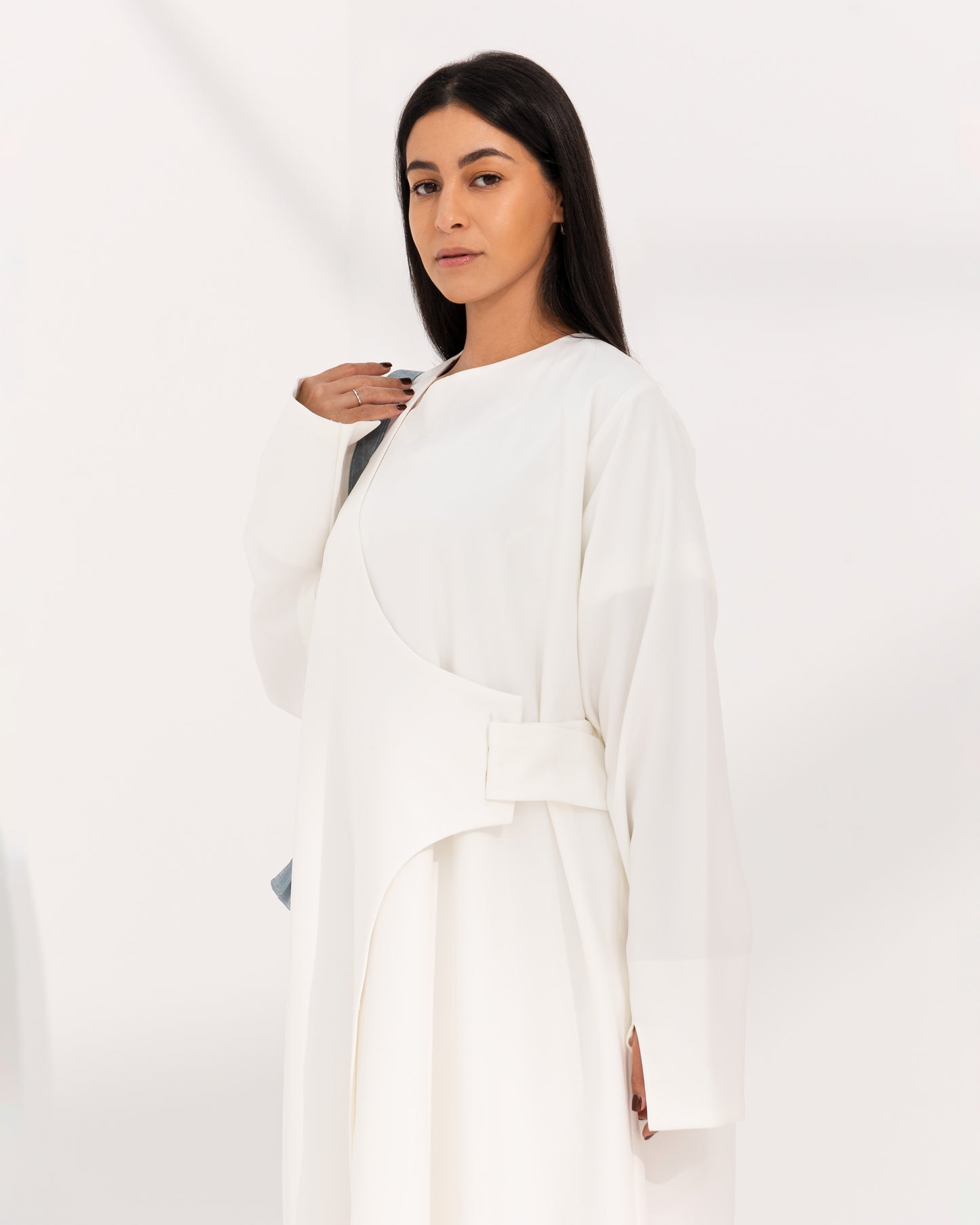 Belted contemporary abaya