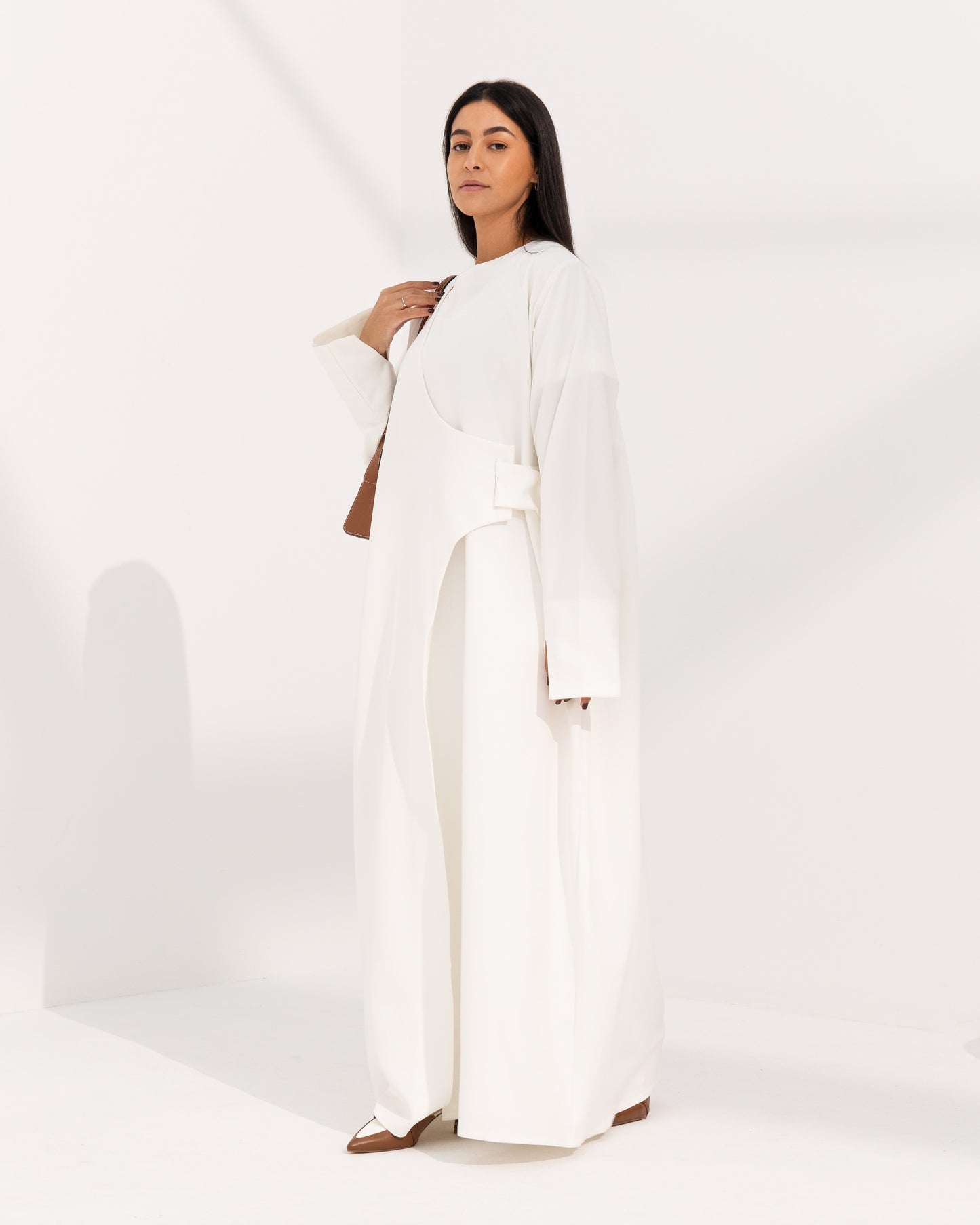 Belted contemporary abaya