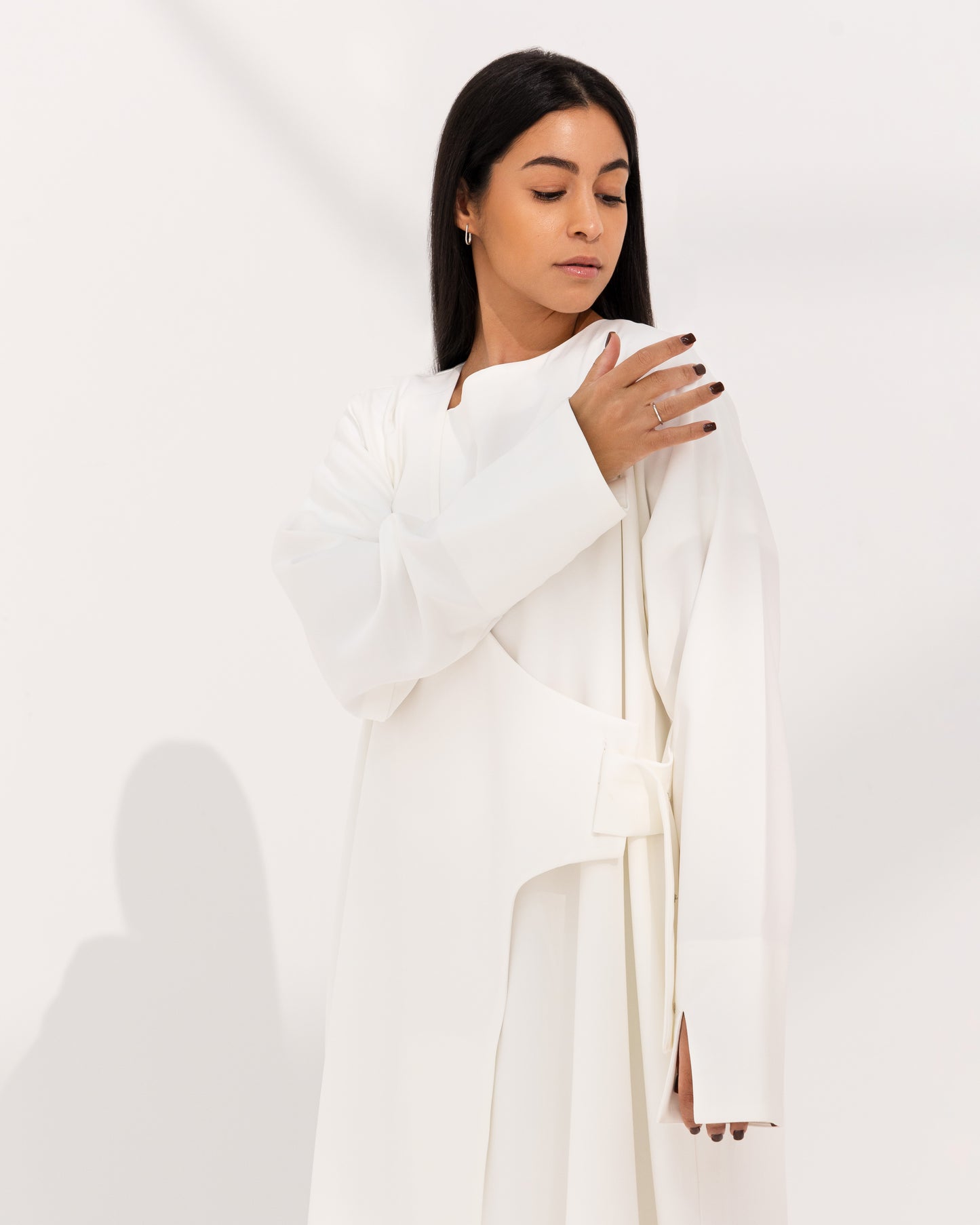 Belted contemporary abaya