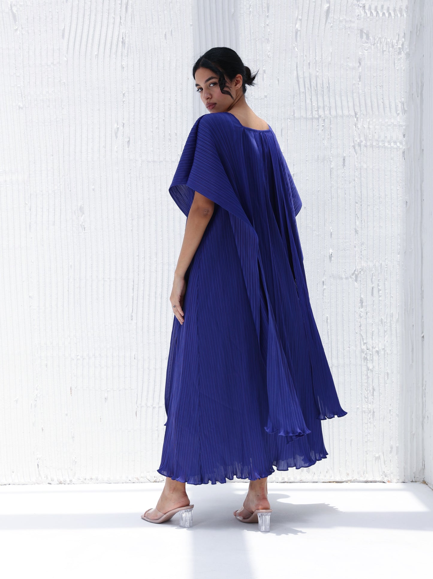 Pleated long dress