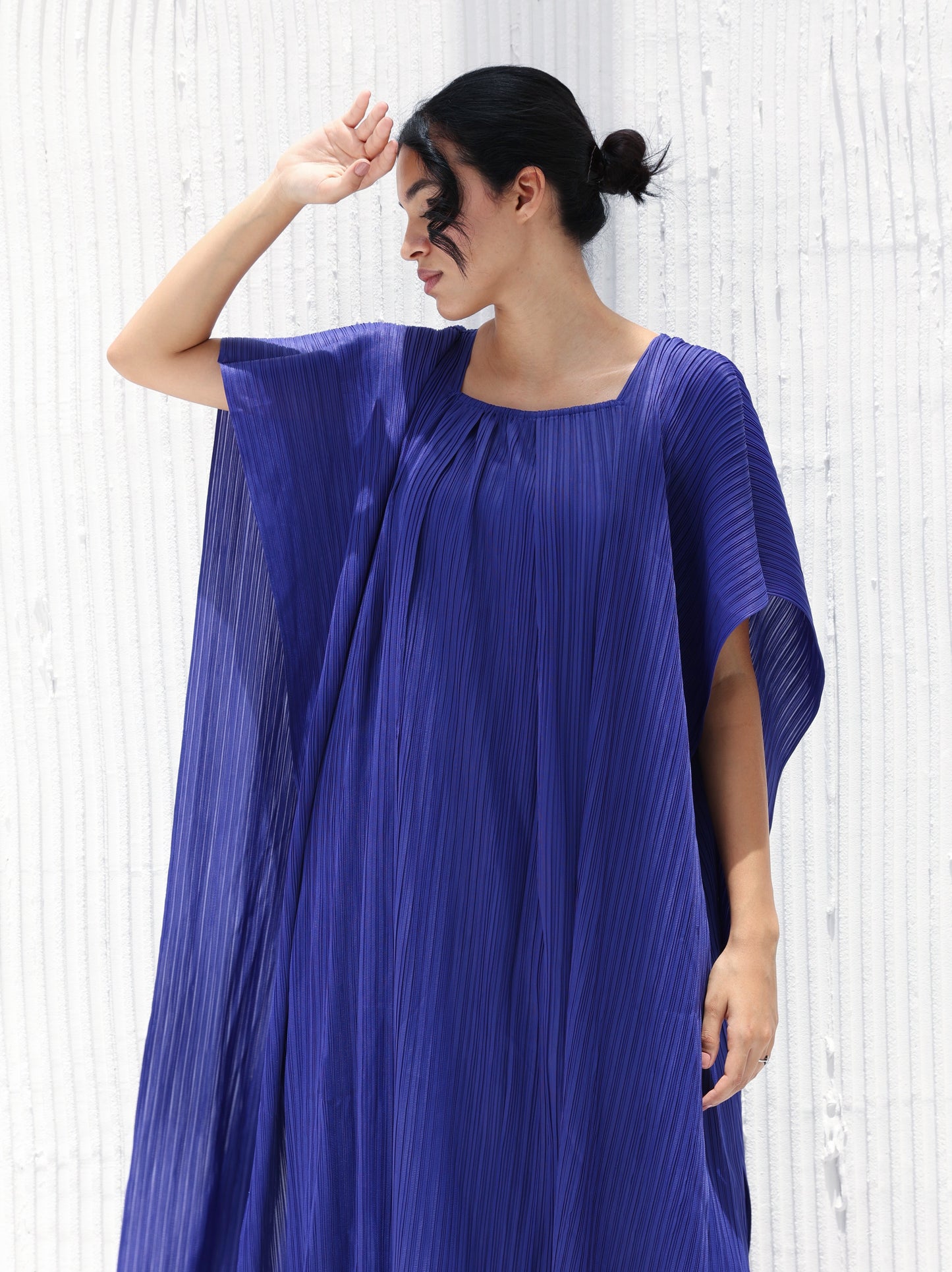 Pleated long dress