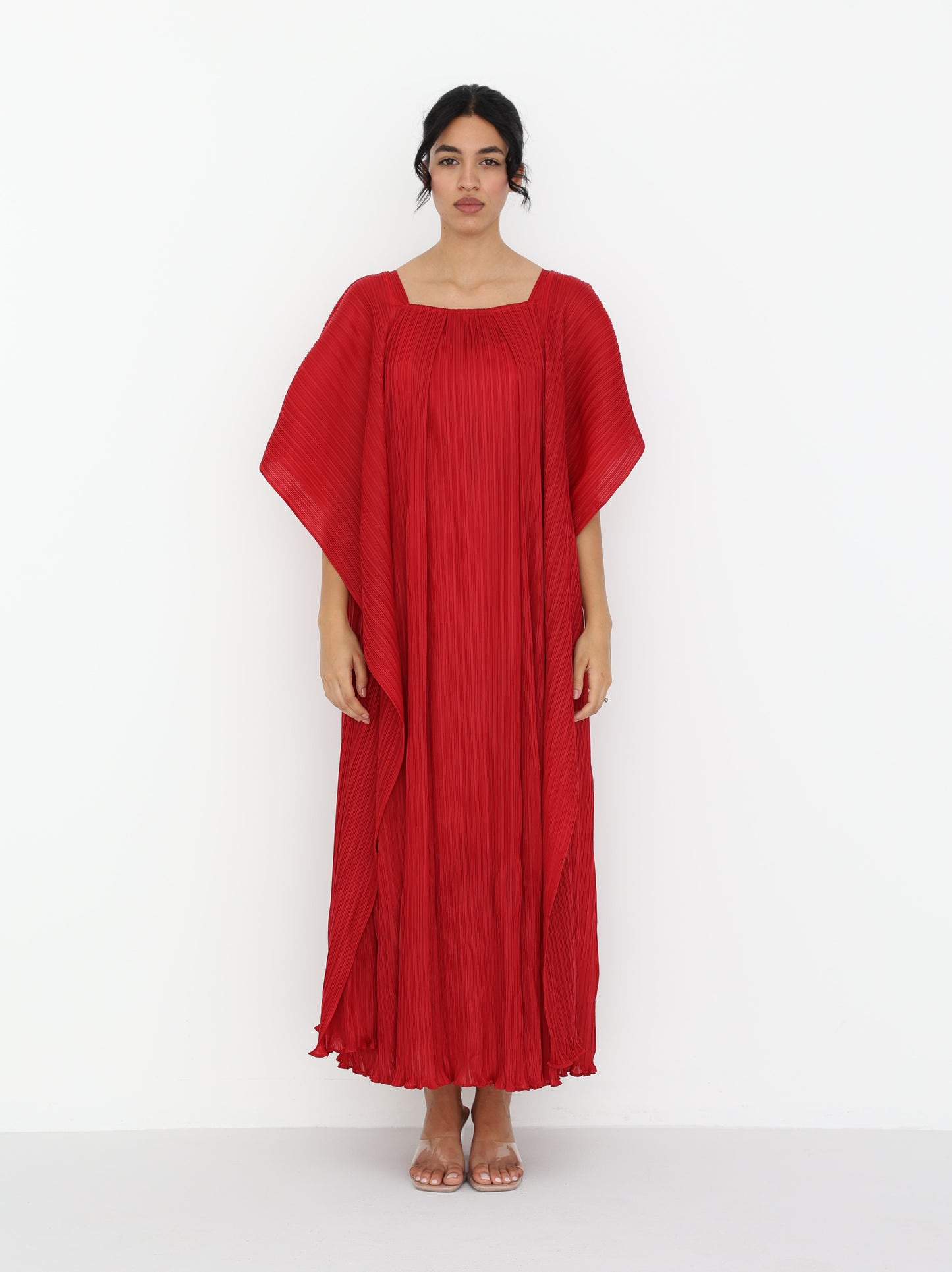 Pleated long dress