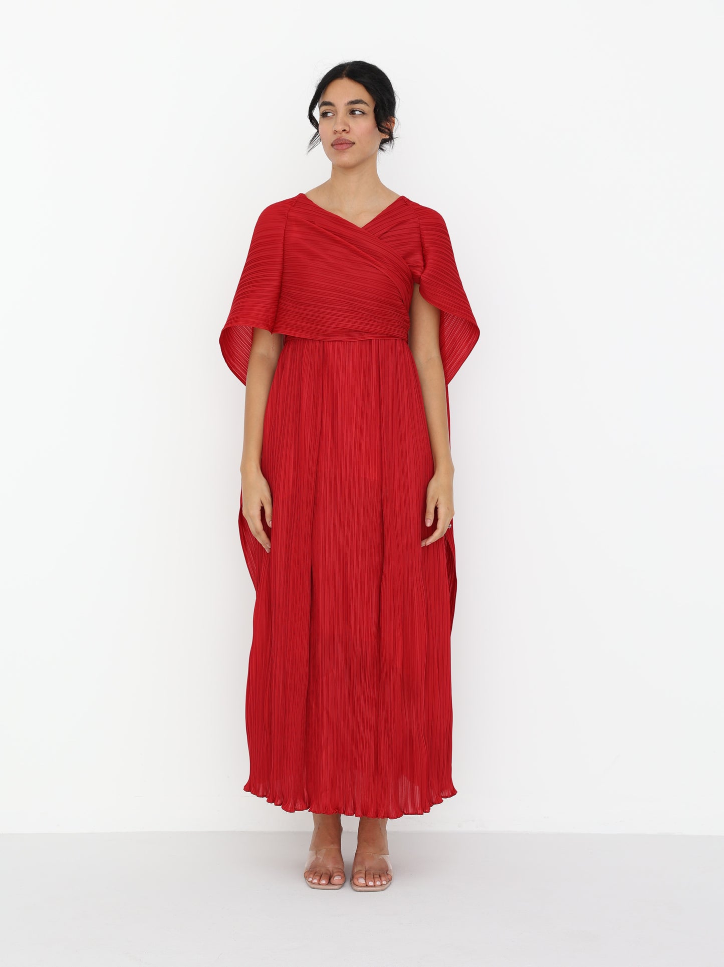 Pleated long dress