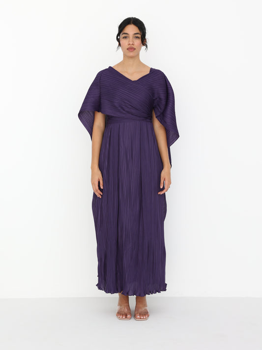 Pleated long dress