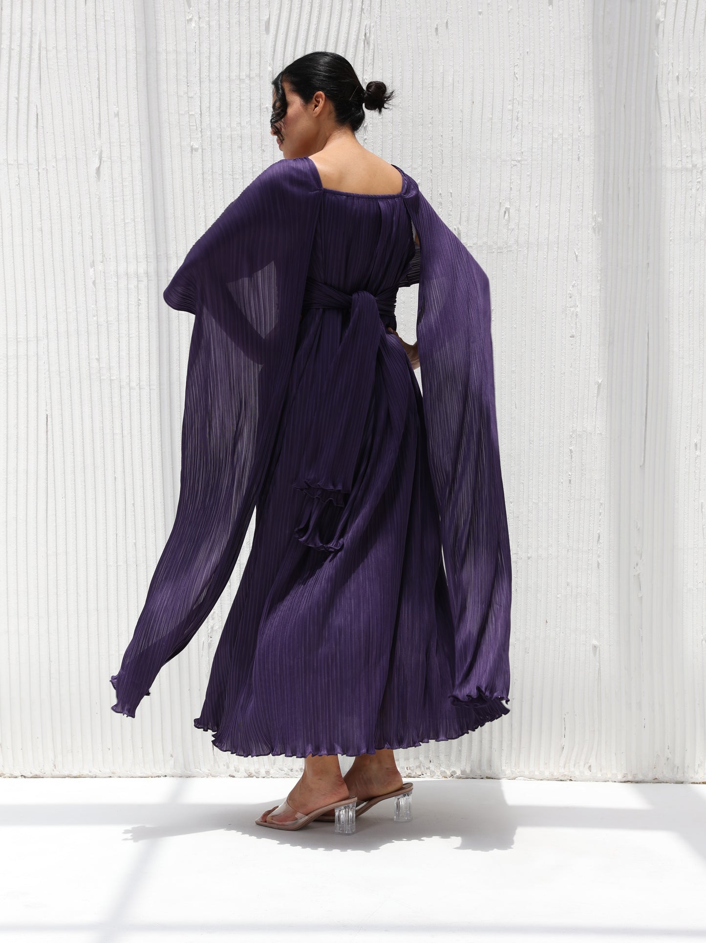 Pleated long dress