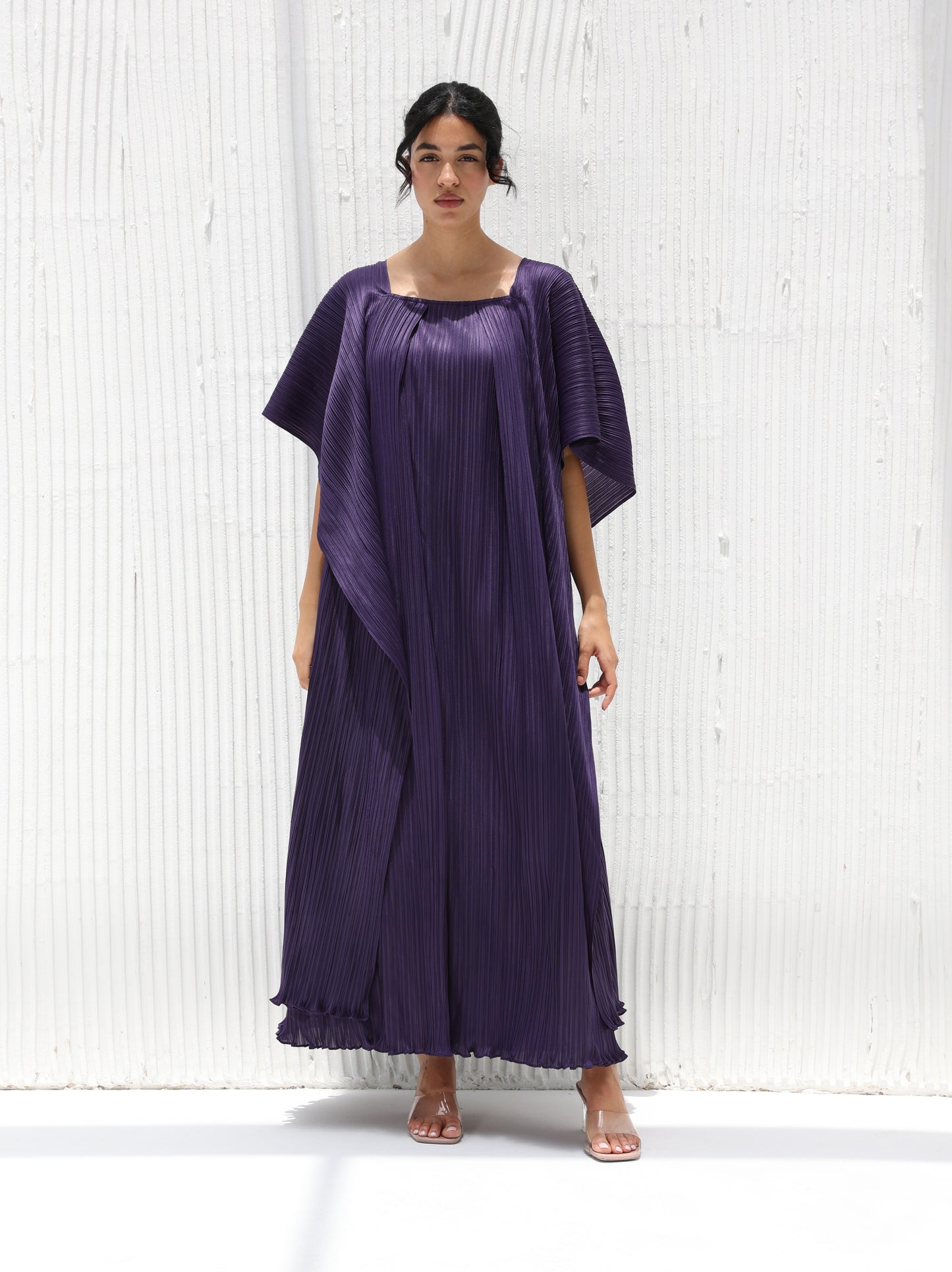 Pleated long dress