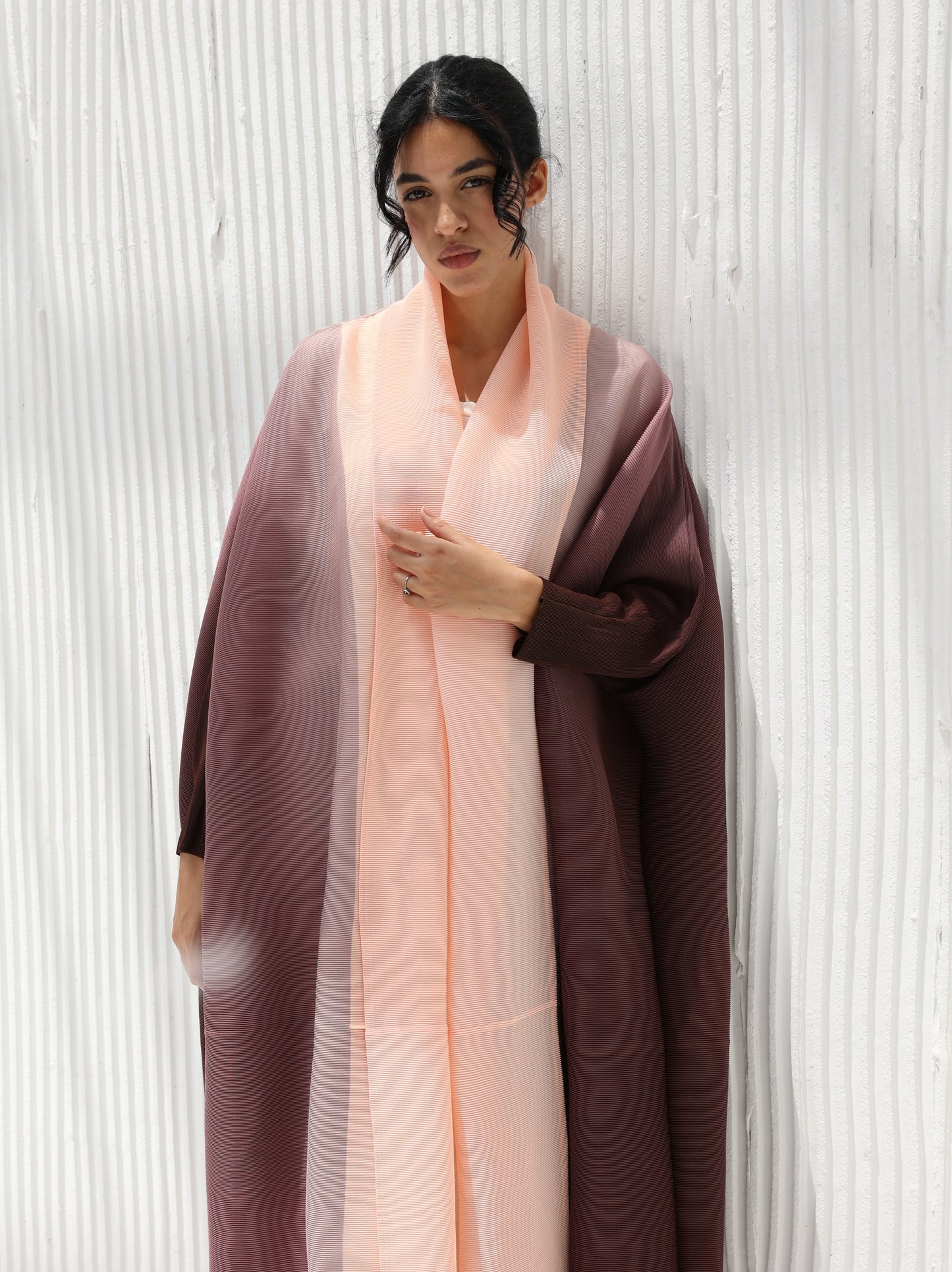 Pleated Ombre Abaya