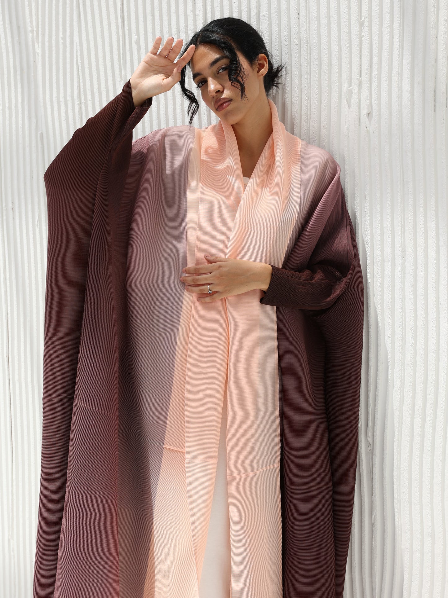 Pleated Ombre Abaya