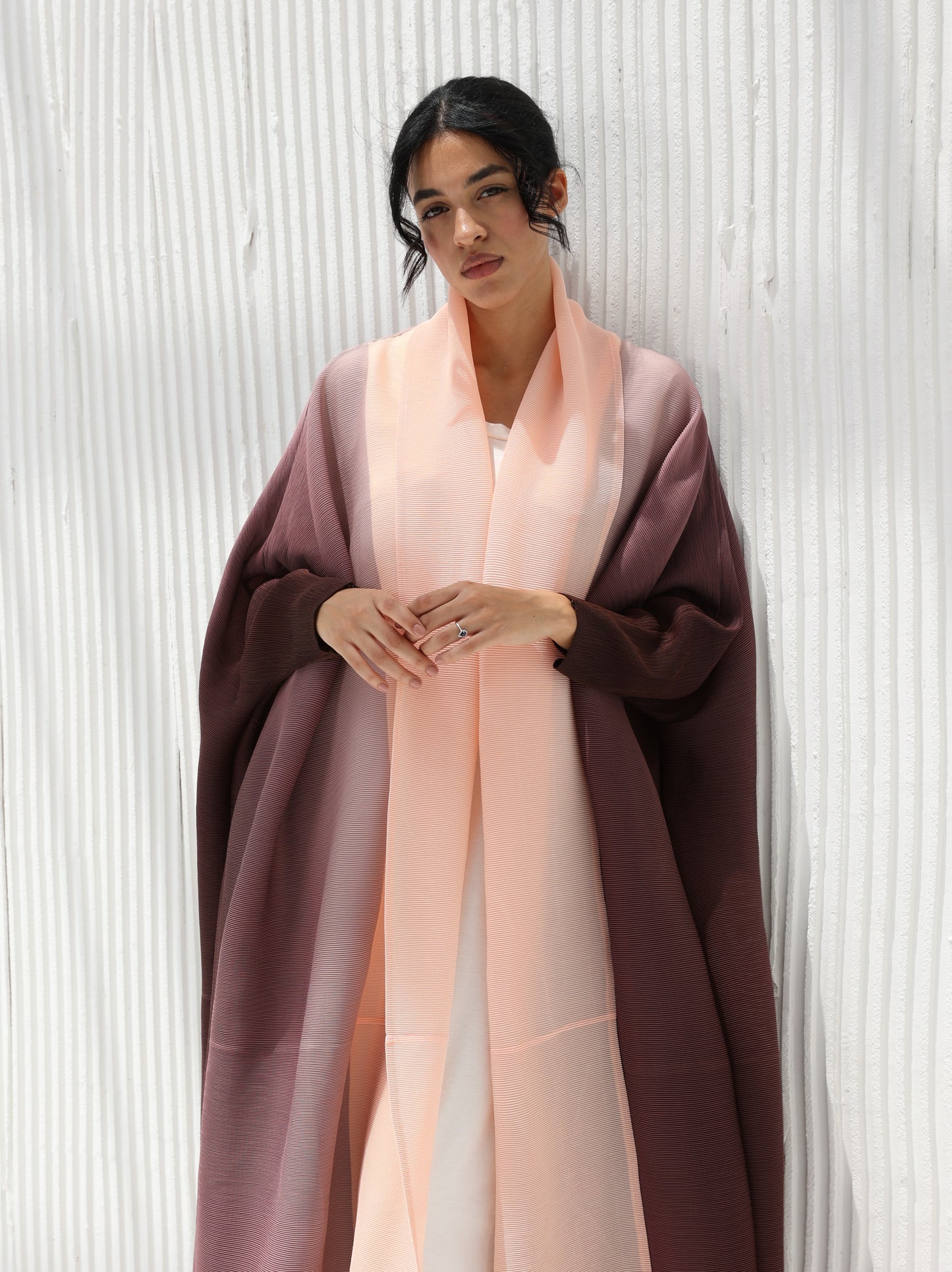 Pleated Ombre Abaya