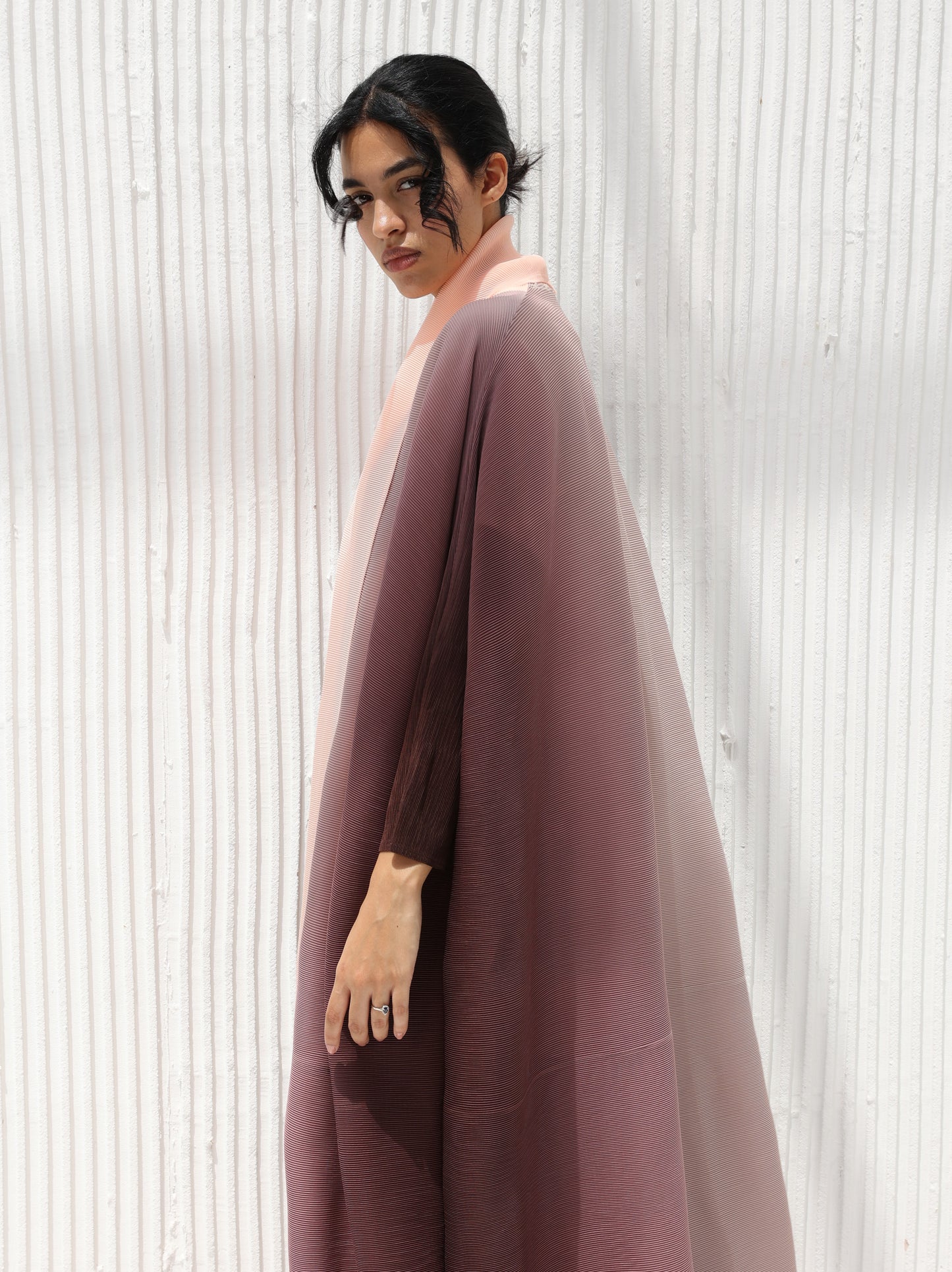 Pleated Ombre Abaya