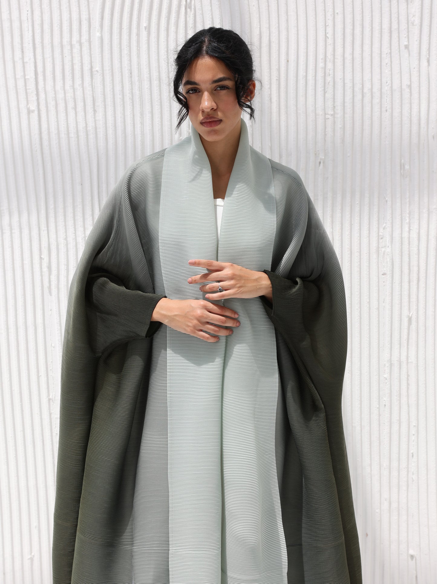 Pleated Ombre Abaya