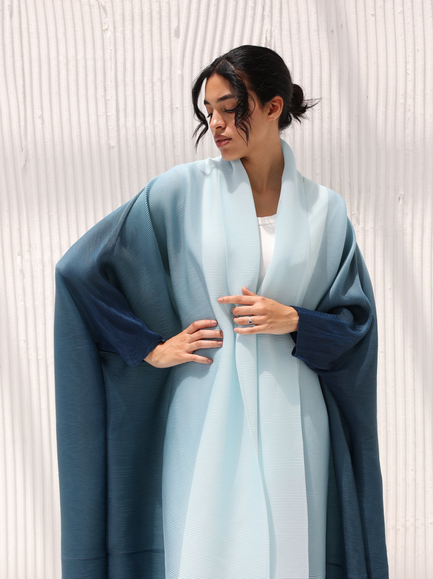 Pleated Ombre Abaya