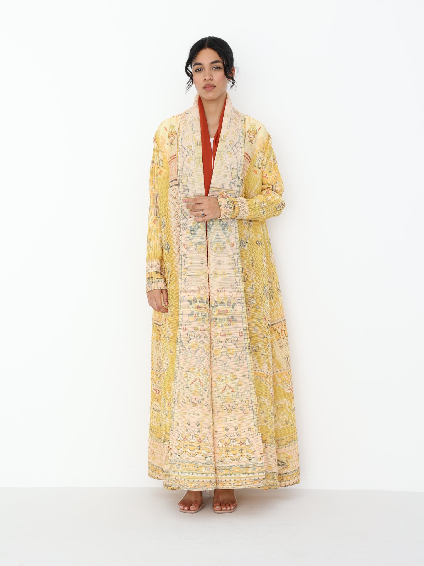 Pleated Patterned Abaya