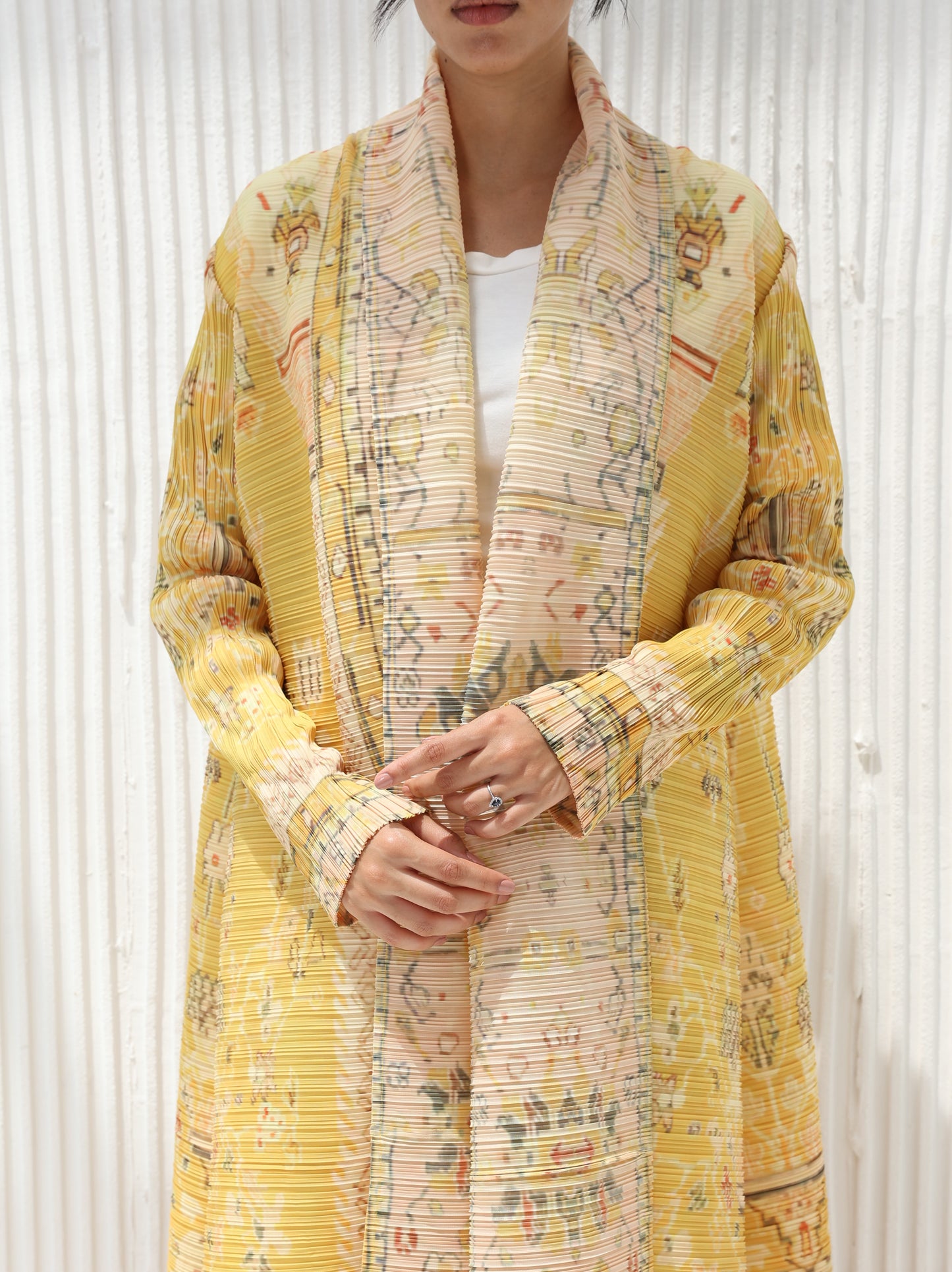 Pleated Patterned Abaya