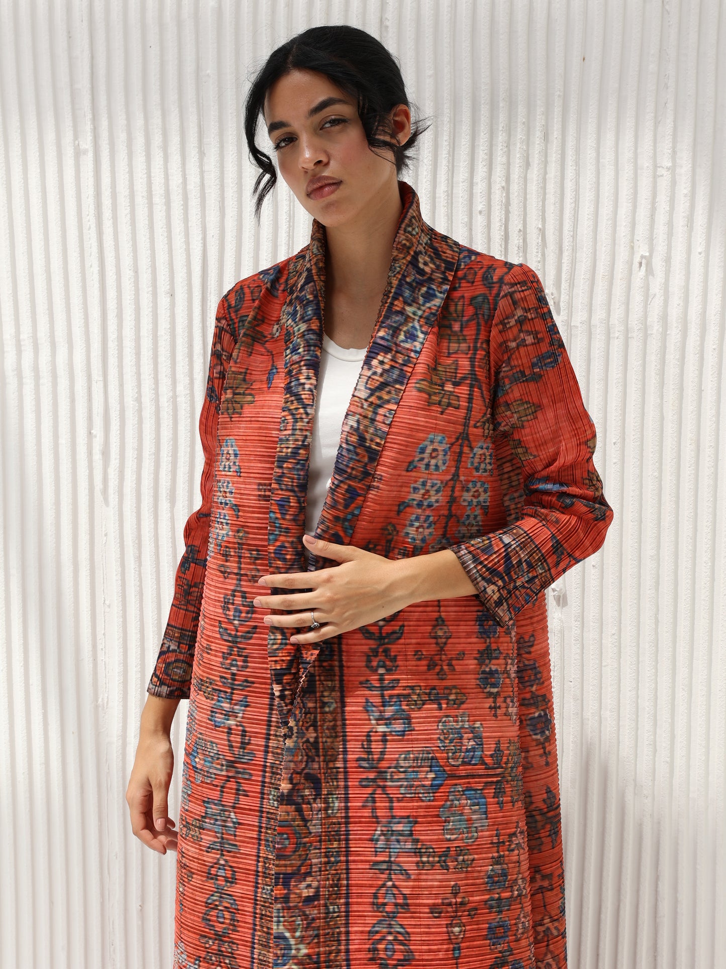 Pleated Patterned Abaya