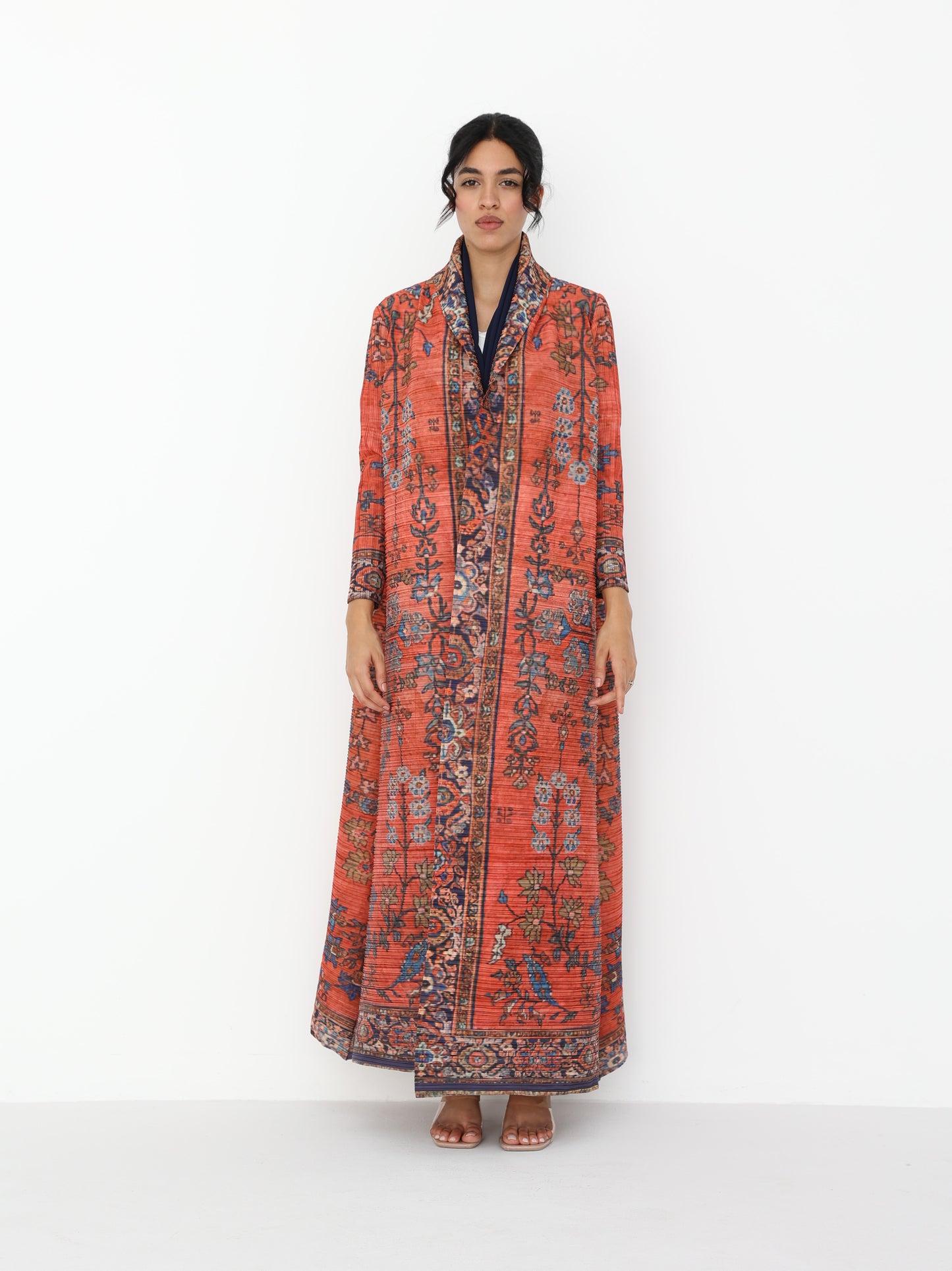 Pleated Patterned Abaya