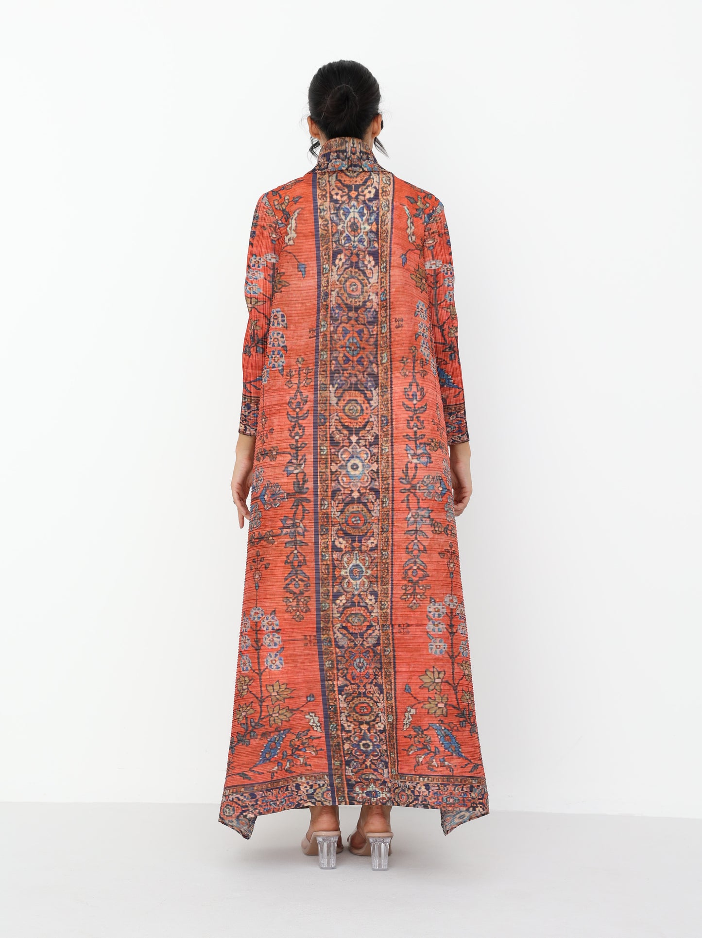 Pleated Patterned Abaya