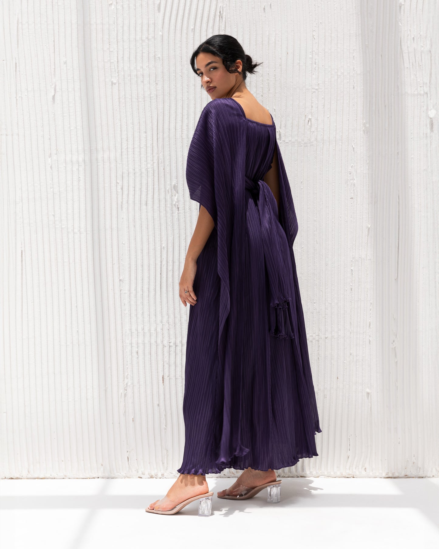 Pleated long dress