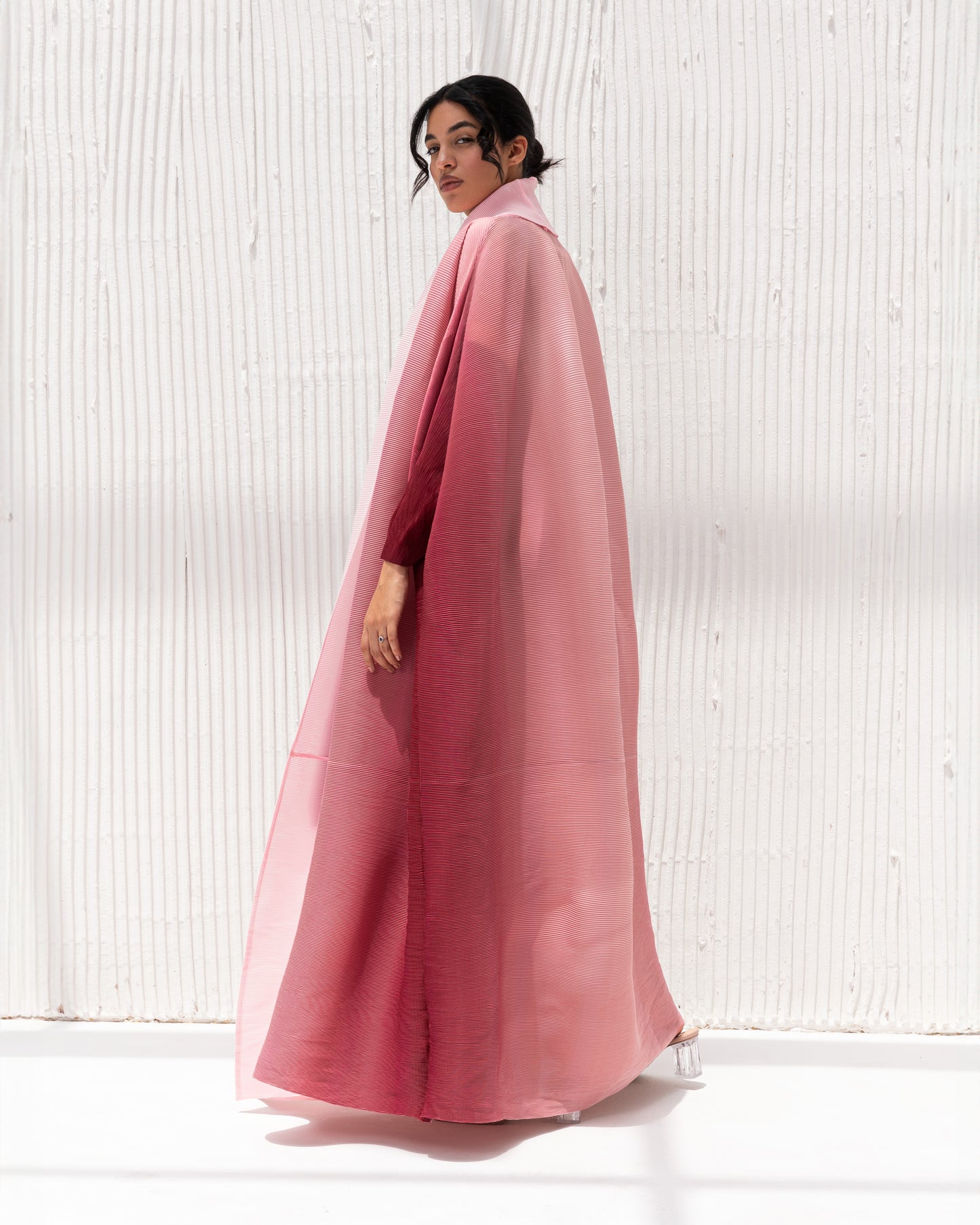 Pleated Ombre Abaya