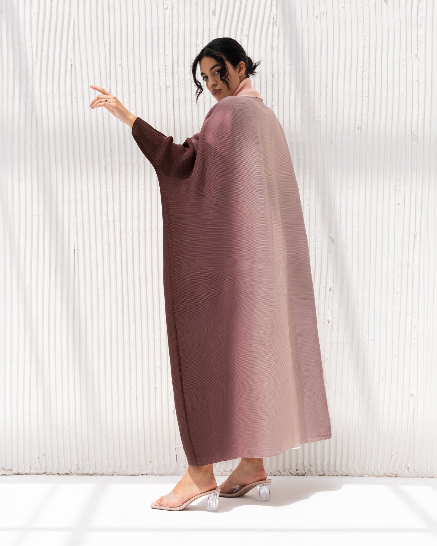 Pleated Ombre Abaya