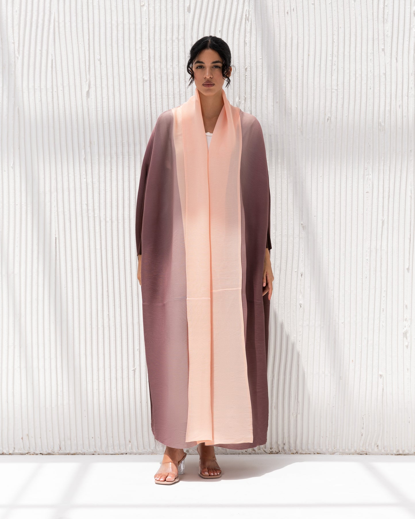 Pleated Ombre Abaya