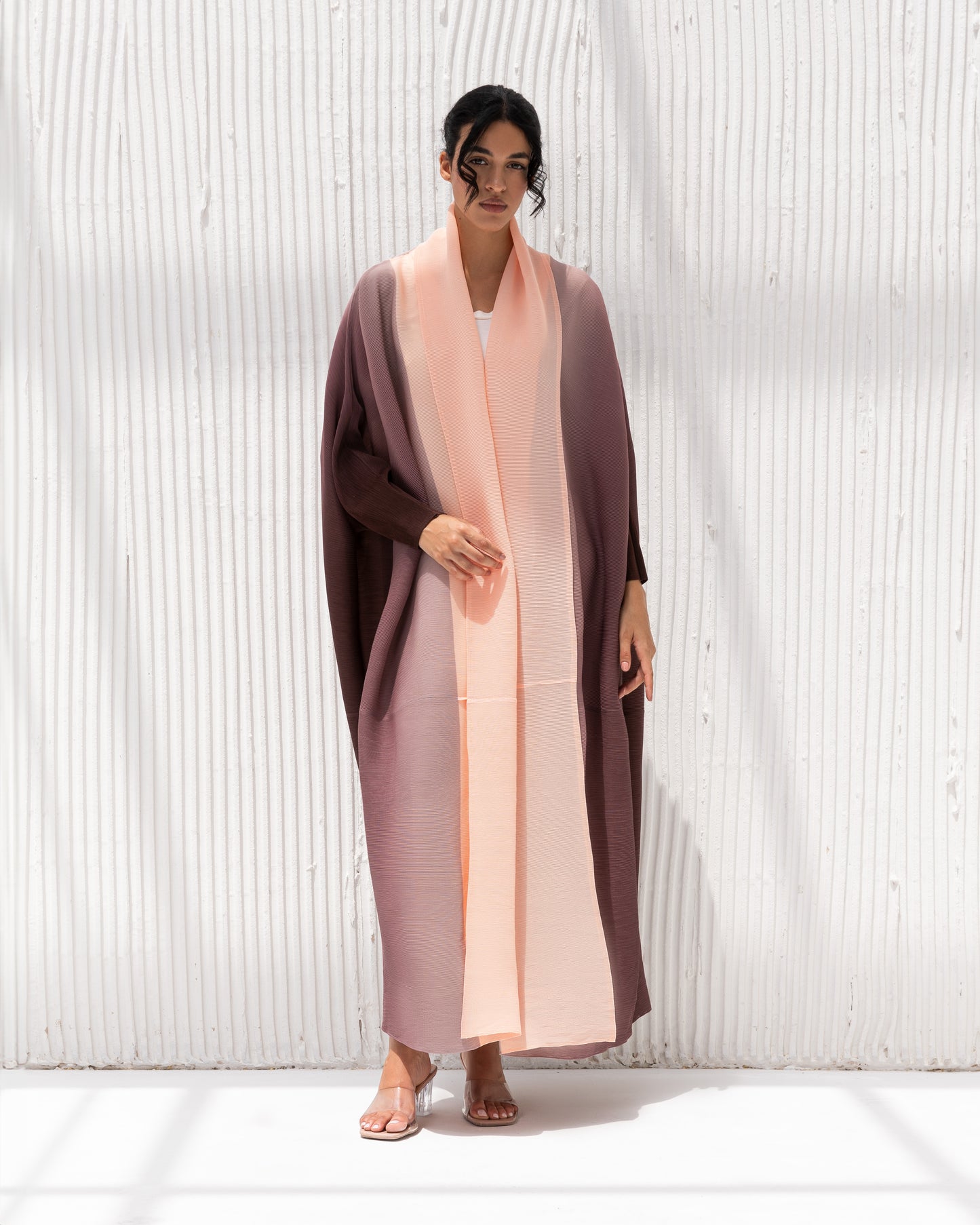 Pleated Ombre Abaya