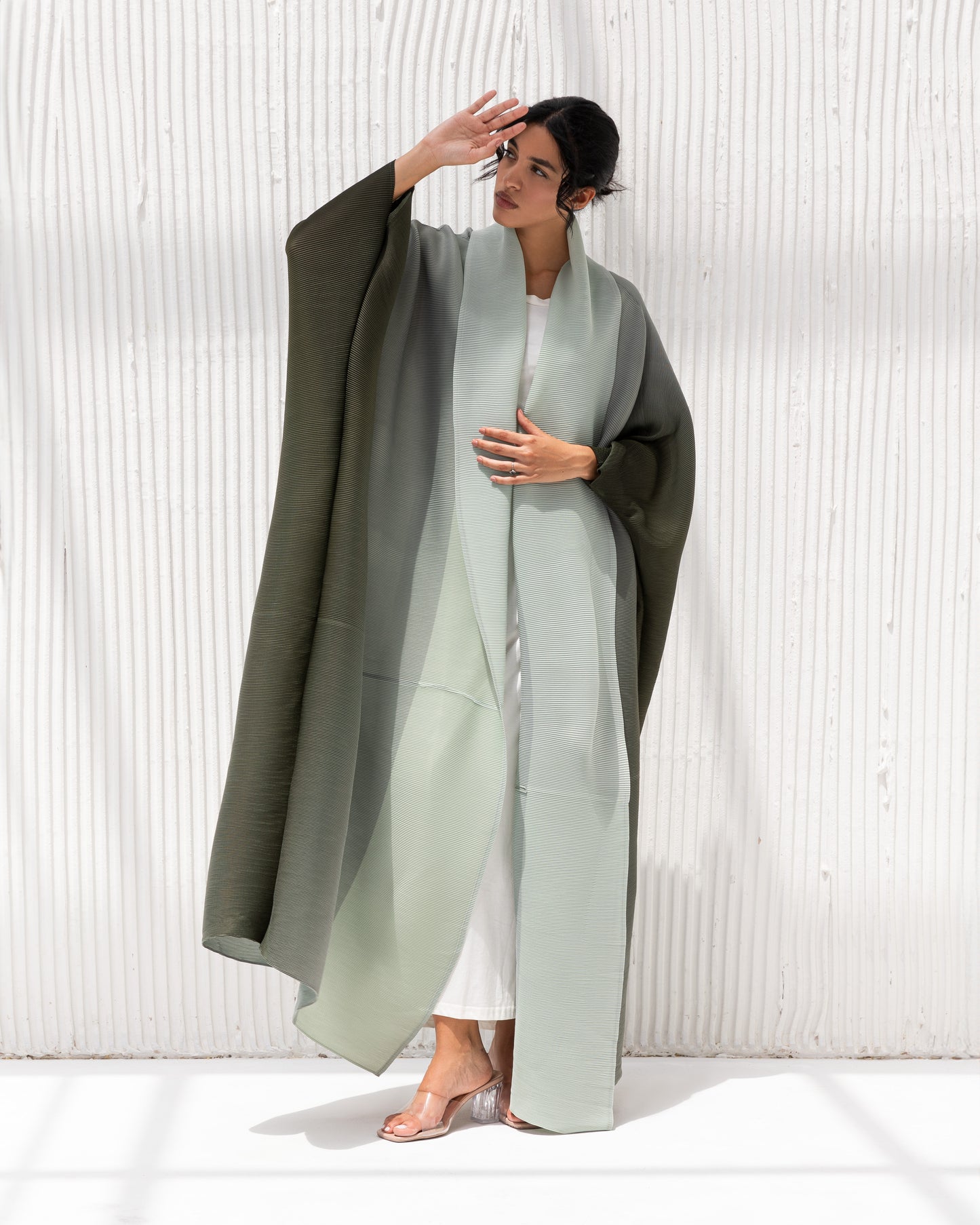 Pleated Ombre Abaya