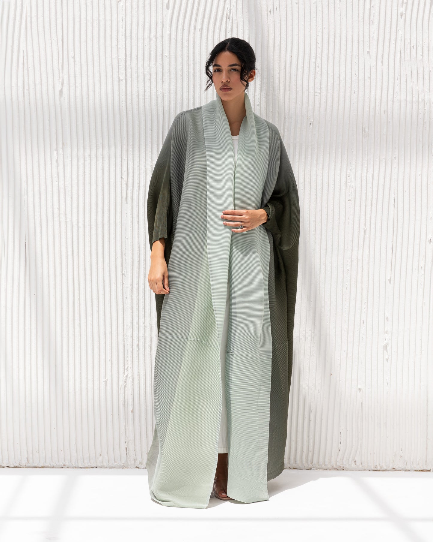 Pleated Ombre Abaya