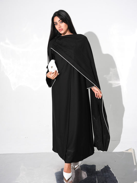 Lined Abaya with Shawl